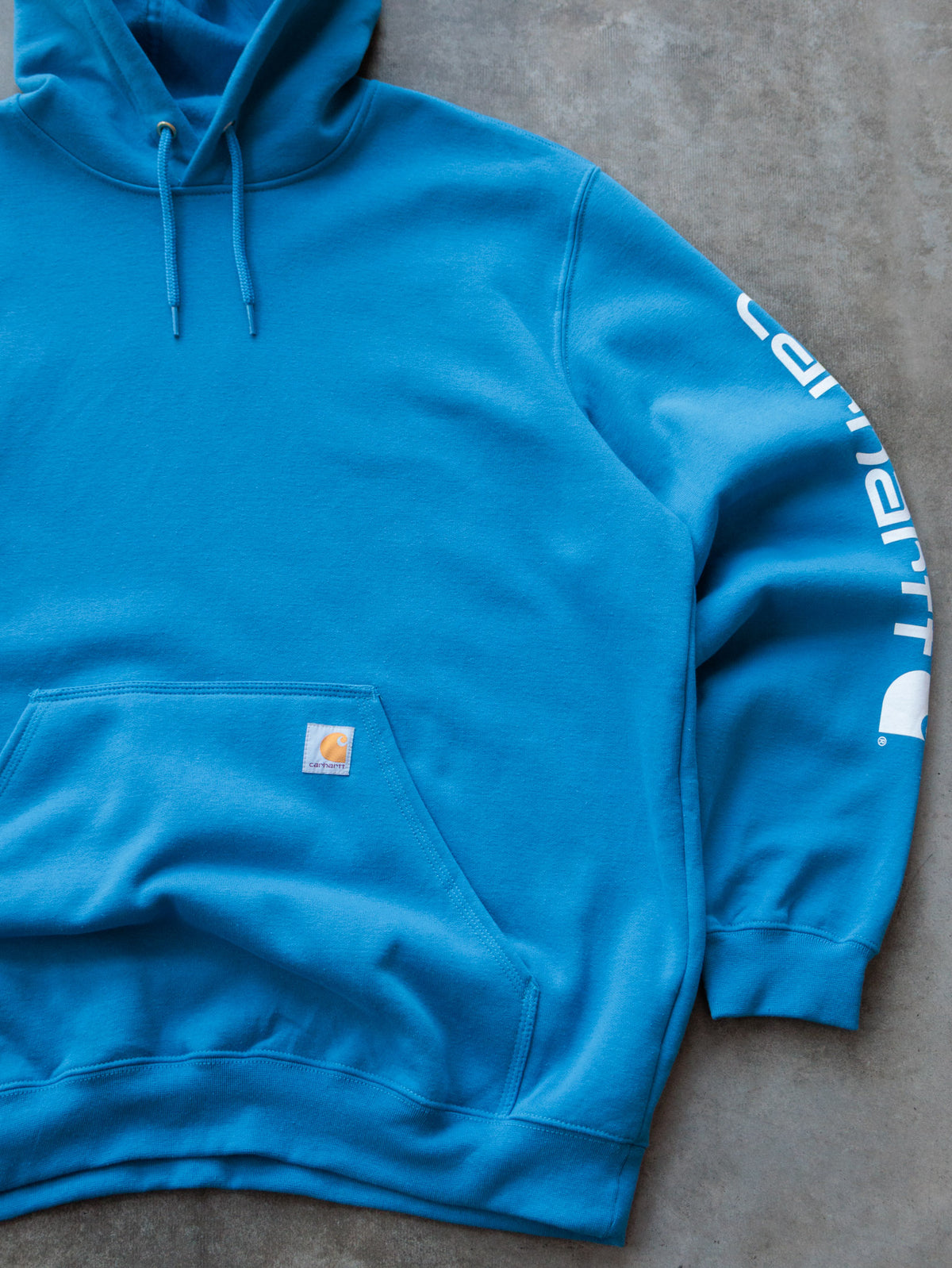 Vintage Blue Carhartt Hoodie (XL)