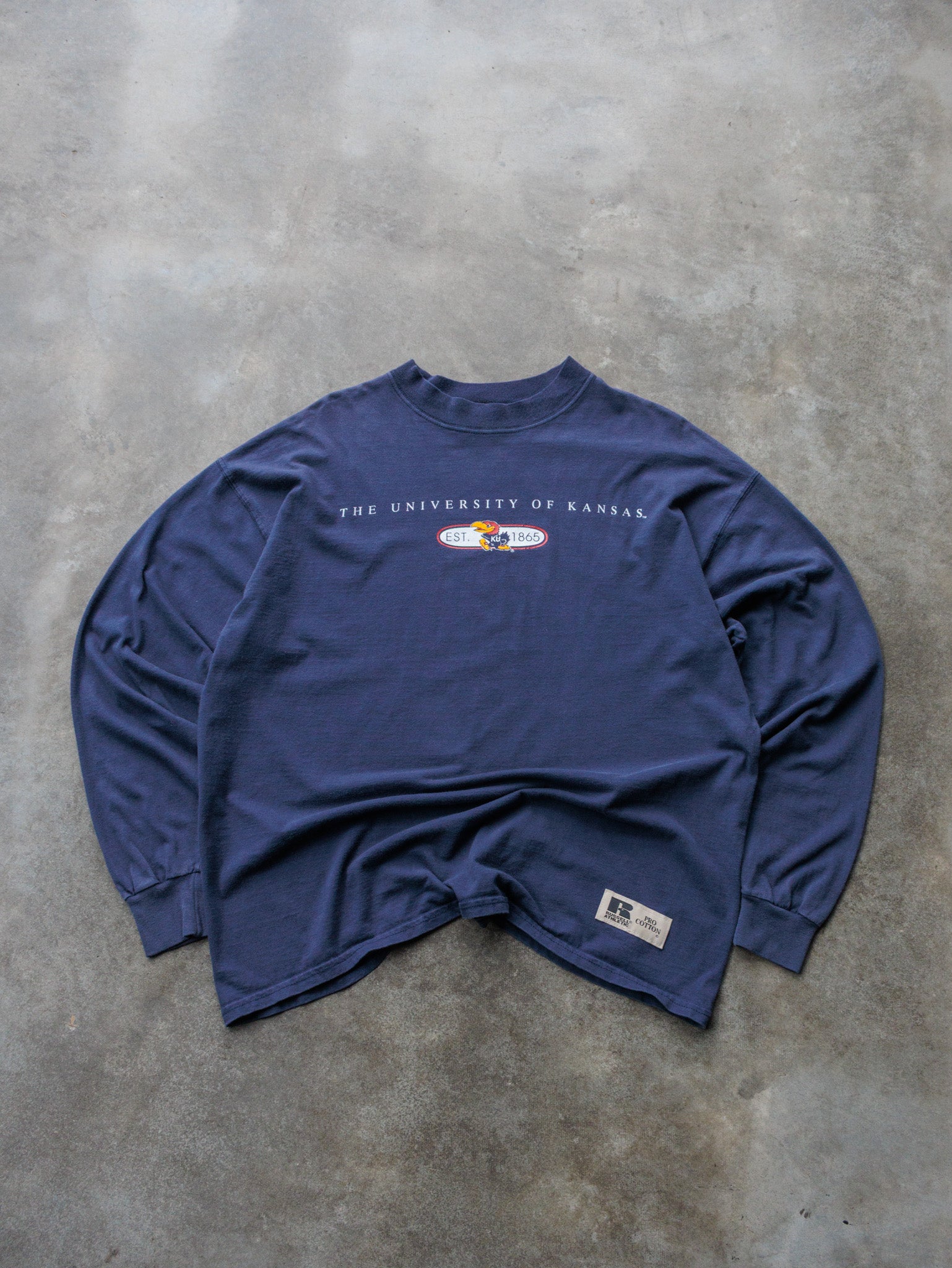 Vintage 90s University of Kansas Russell Athletic Long Sleeve (L)