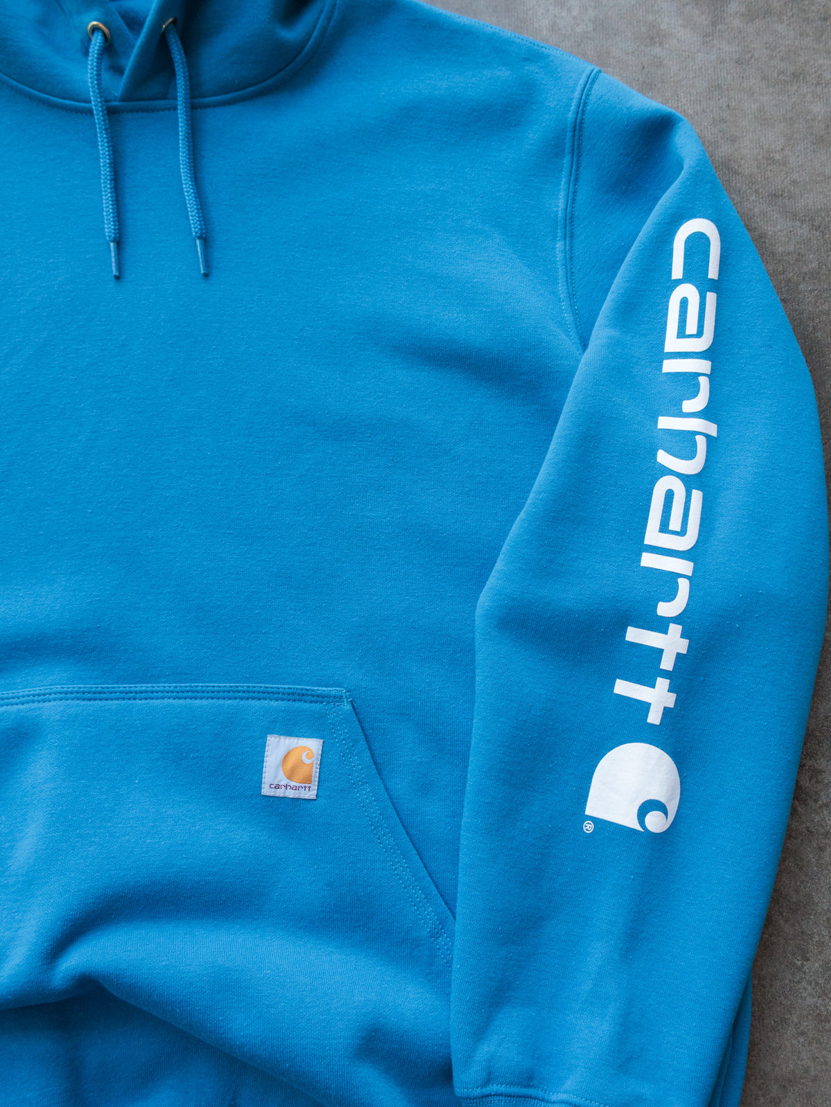 Vintage Blue Carhartt Hoodie (XL)