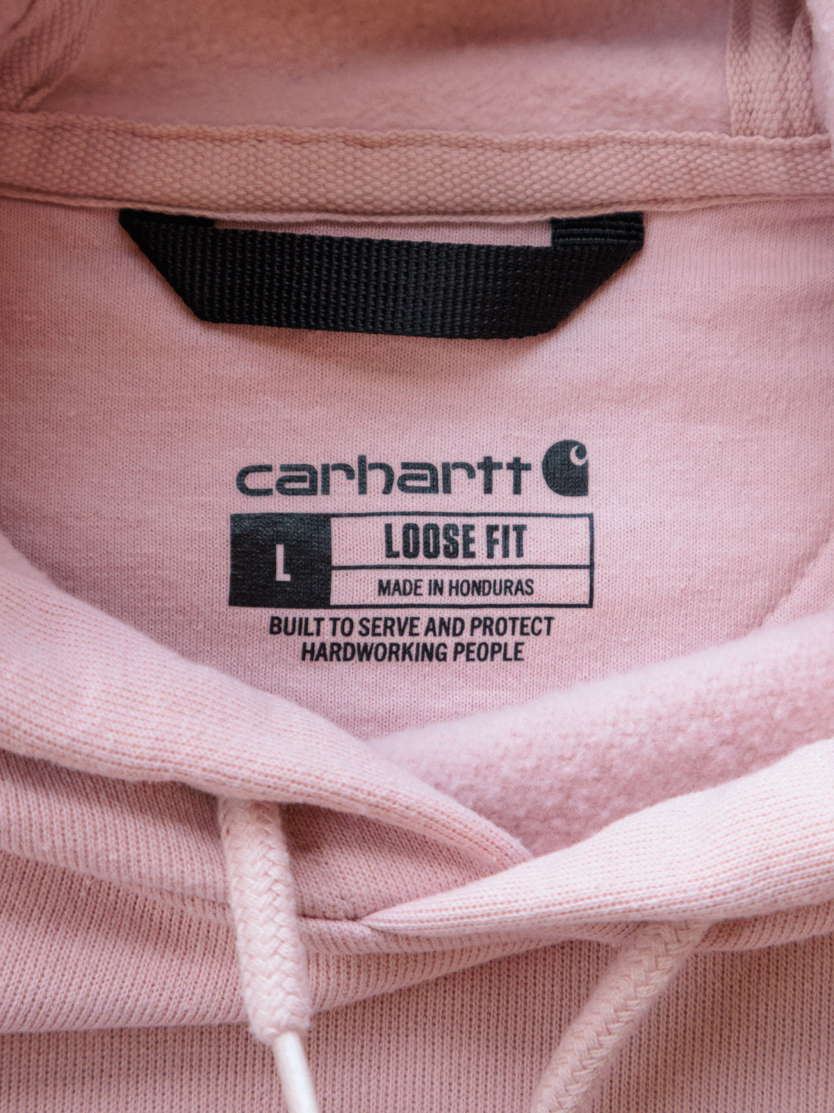 Vintage Pink Carhartt Hoodie (L)