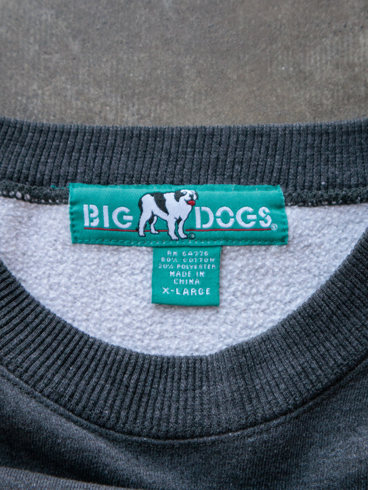 Vintage 90s Grey Big Dogs Sweatshirt (XL)