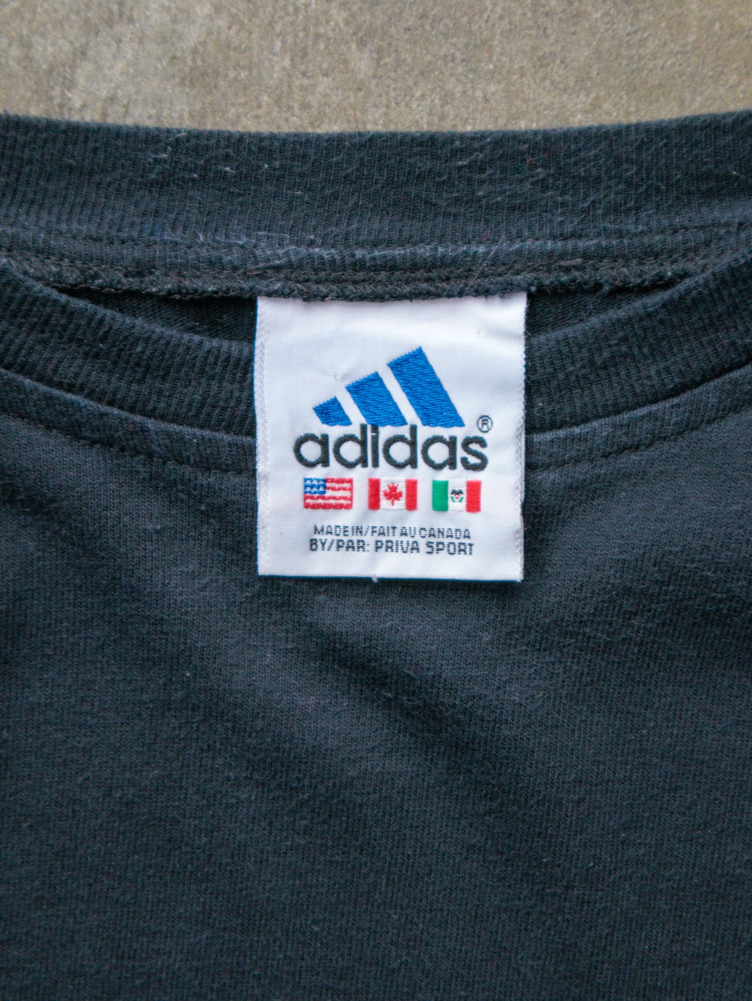 Vintage 90s Black Adidas Tee (L)