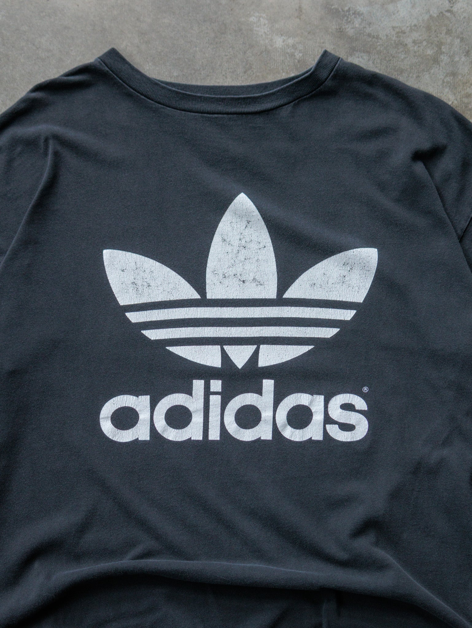 Vintage 90s Black Adidas Long Sleeve (L)
