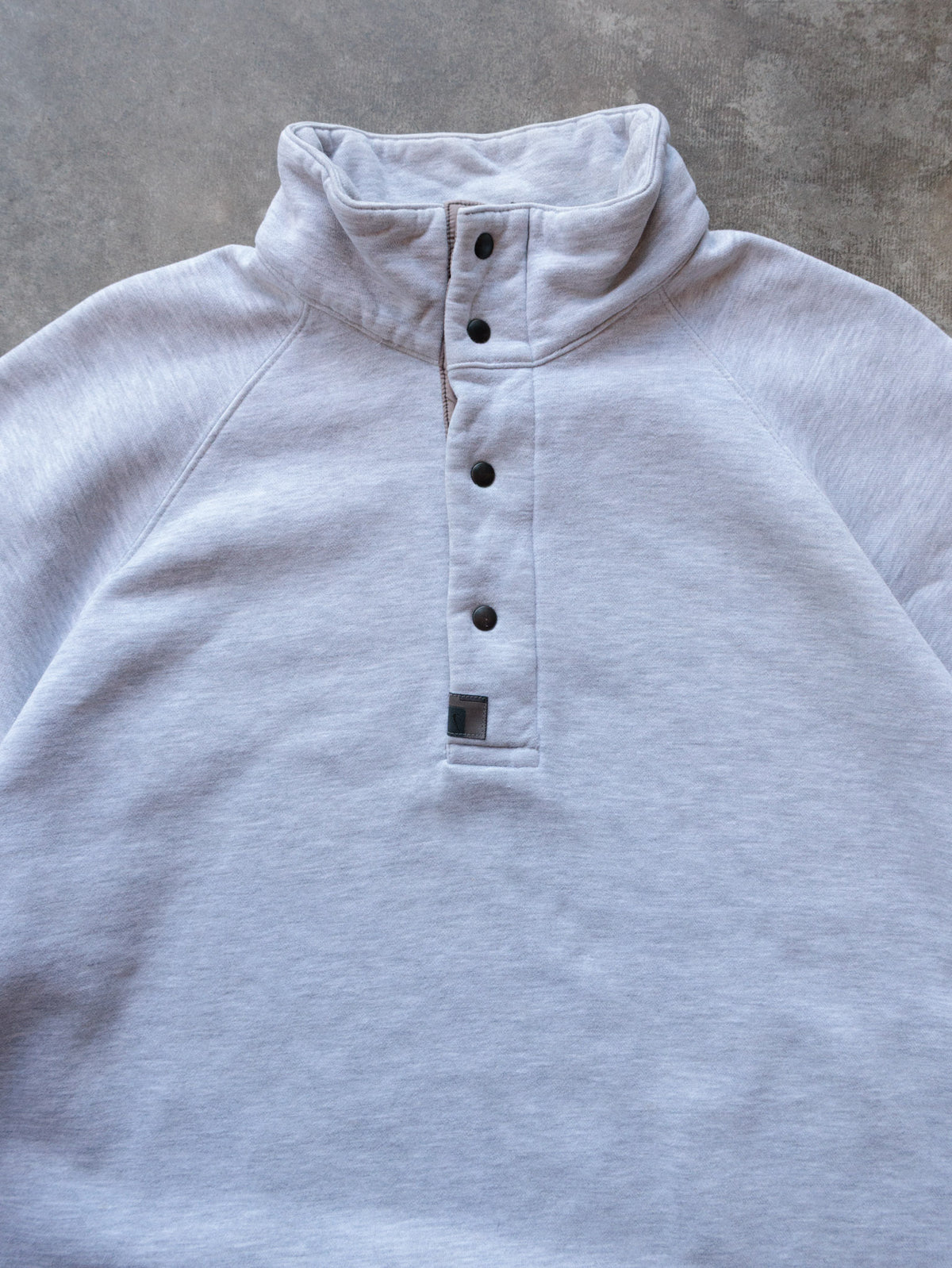 Vintage 00s Grey Nike Snap Mock Neck Sweatshirt (XL)
