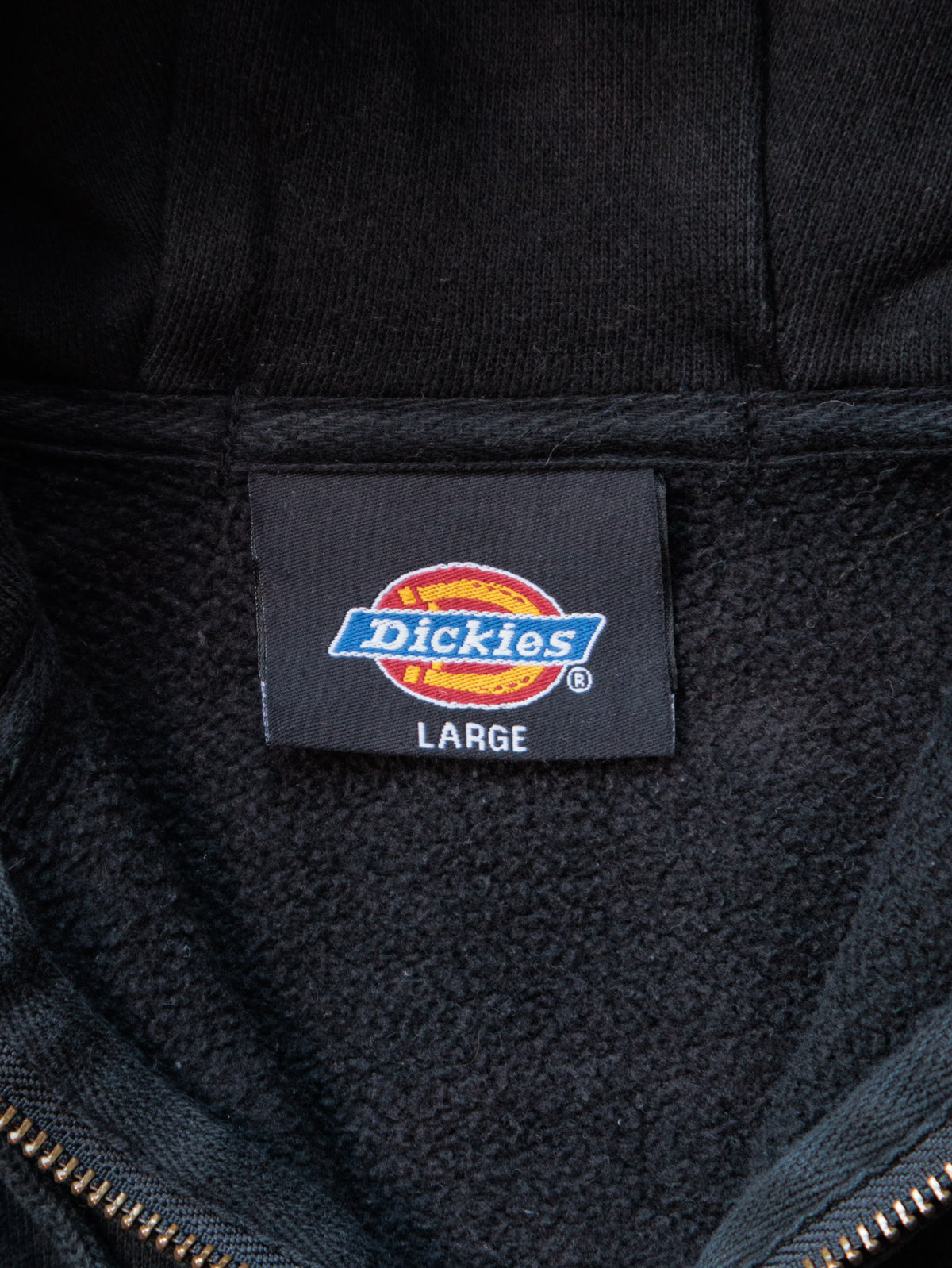Vintage Black Dickies Full Zip Hoodie (L)