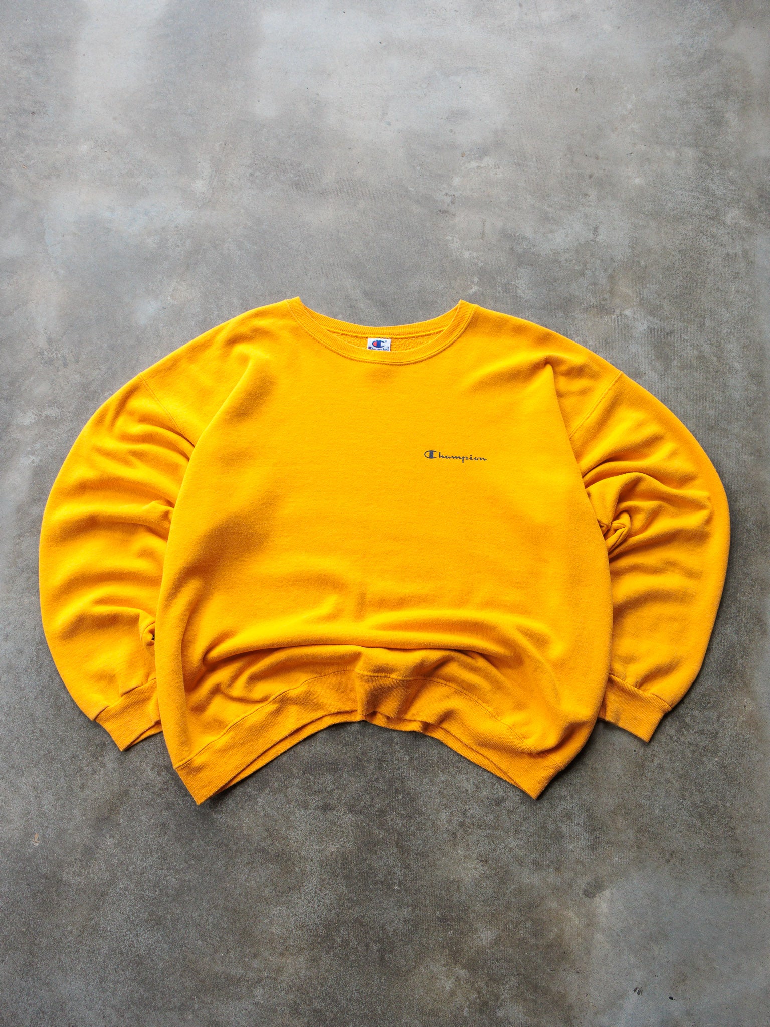 Vintage 90s Yellow Champion Sweatshirt (XL)