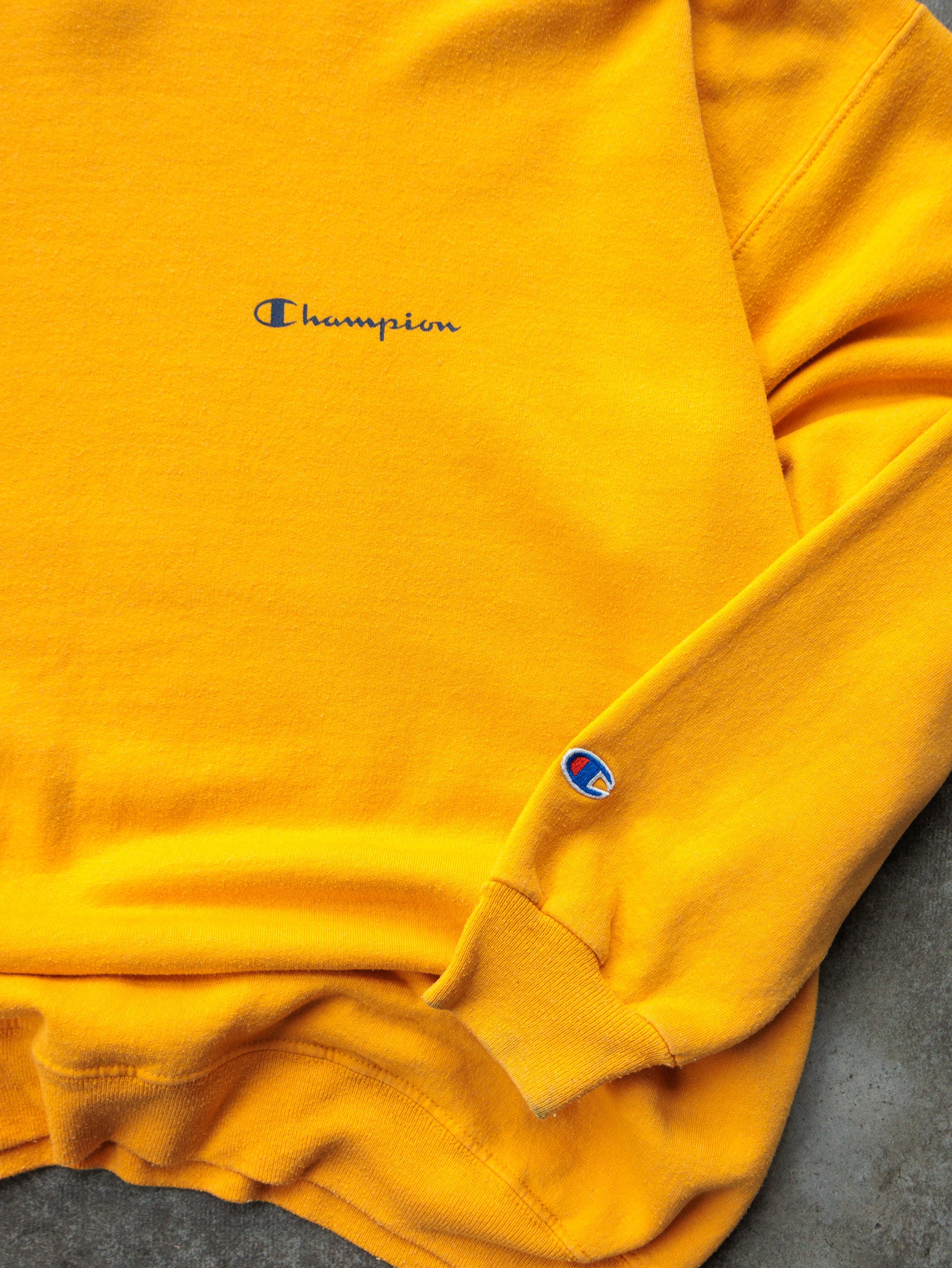 Vintage 90s Yellow Champion Sweatshirt (XL)