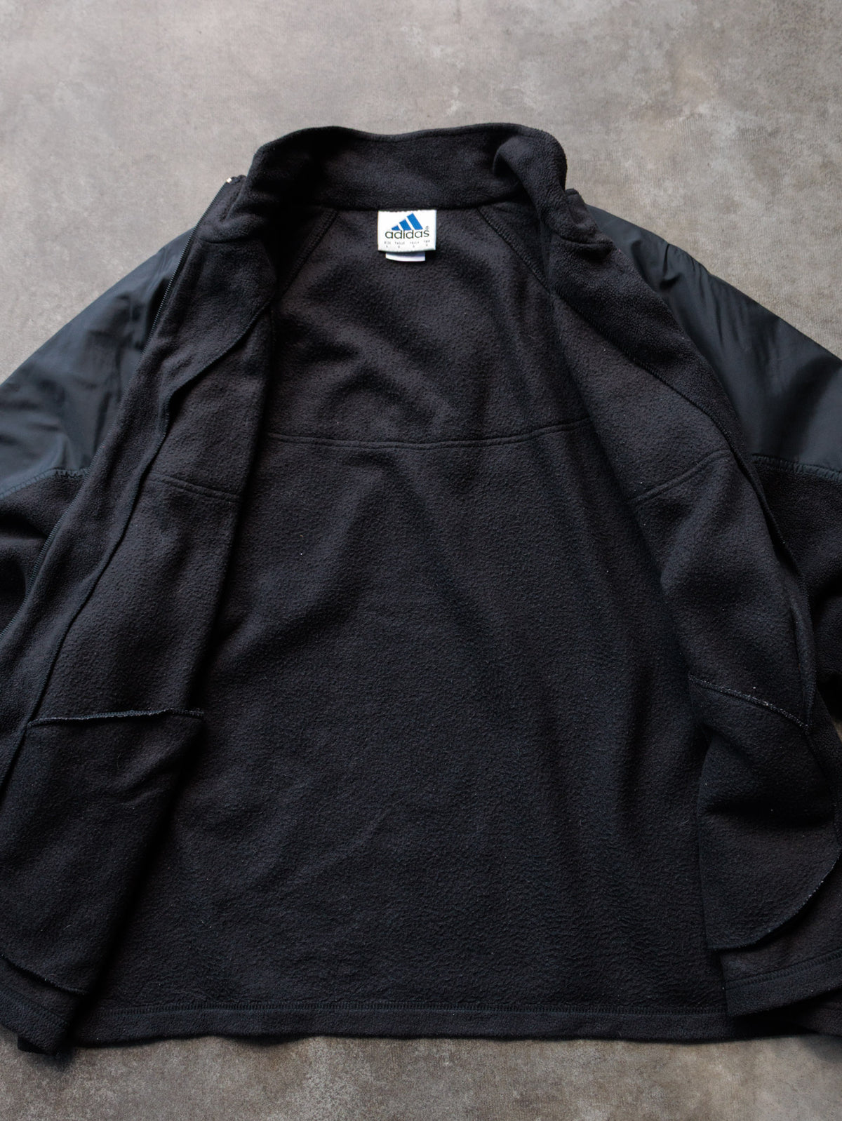 Vintage 00s Black Adidas Fleece Jacket (L)