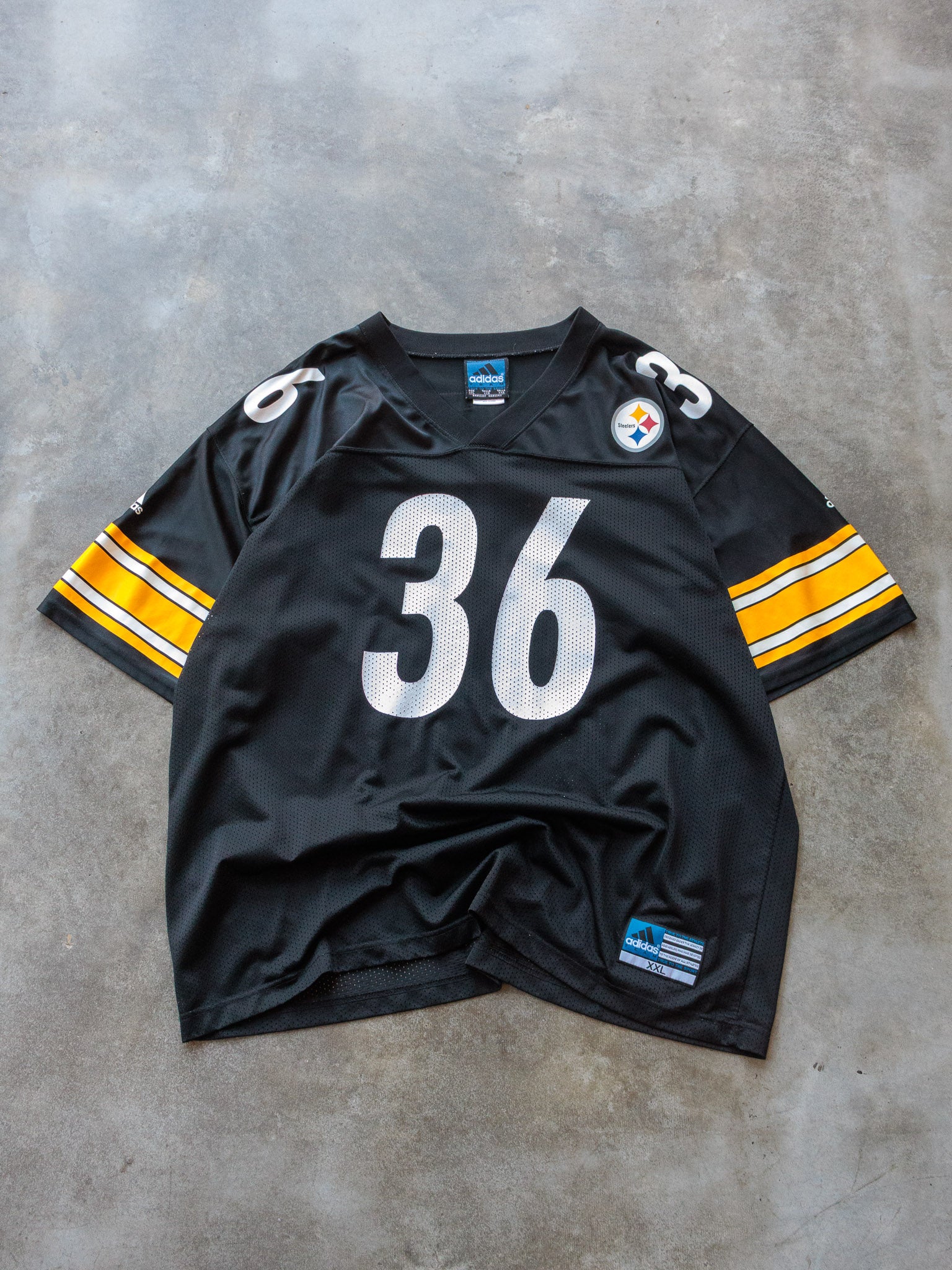 Vintage 00s Adidas Pittsburgh Steelers Jerome Bettis NFL Jersey (2XL)