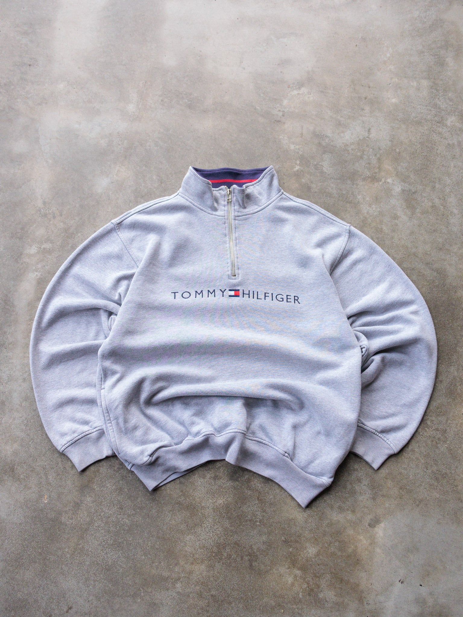Vintage 90s Tommy Hilfiger Quarter Zip Sweatshirt (S)