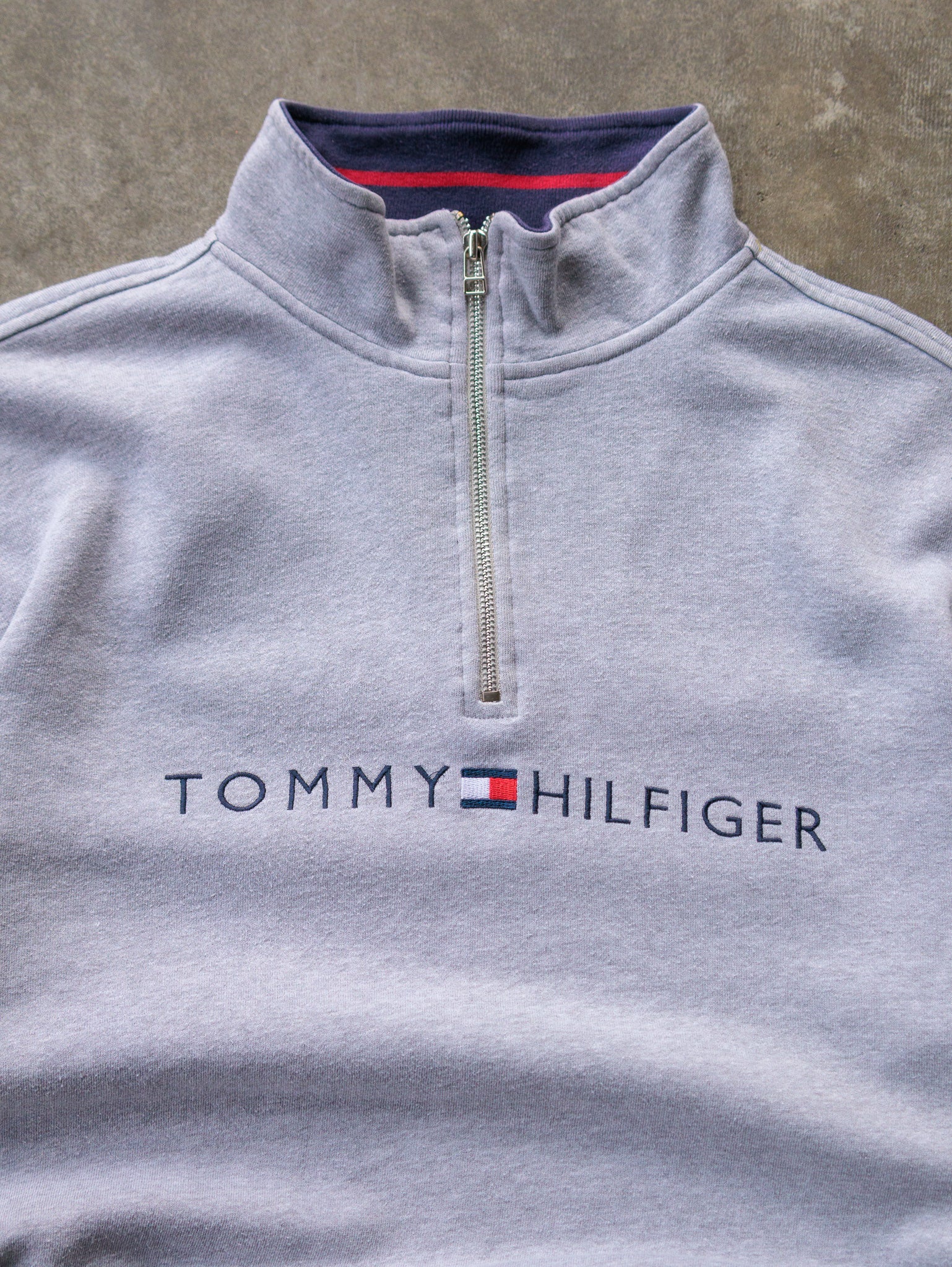 Vintage 90s Tommy Hilfiger Quarter Zip Sweatshirt (S)
