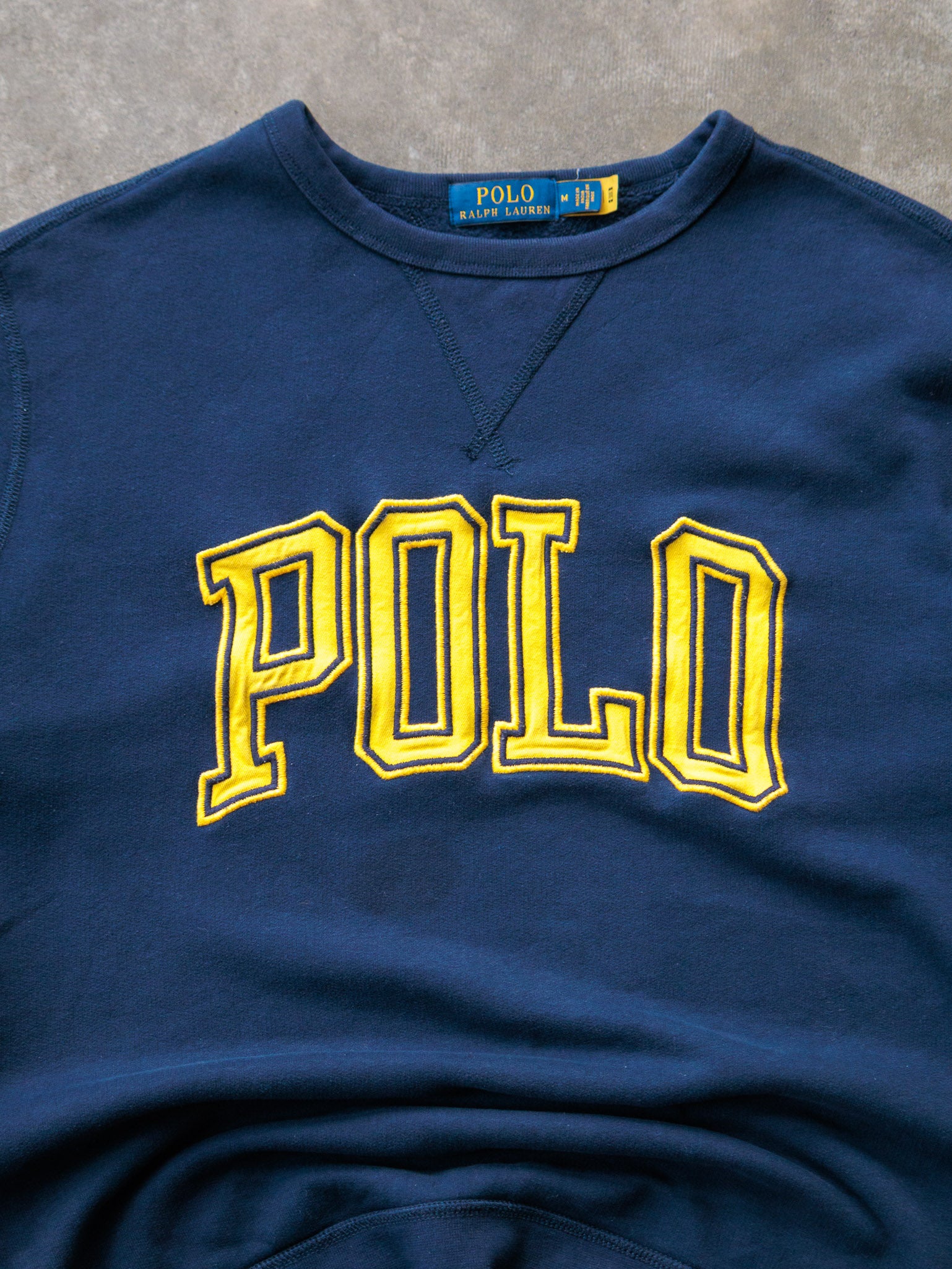 Vintage Navy Polo Ralph Lauren Sweatshirt (M)
