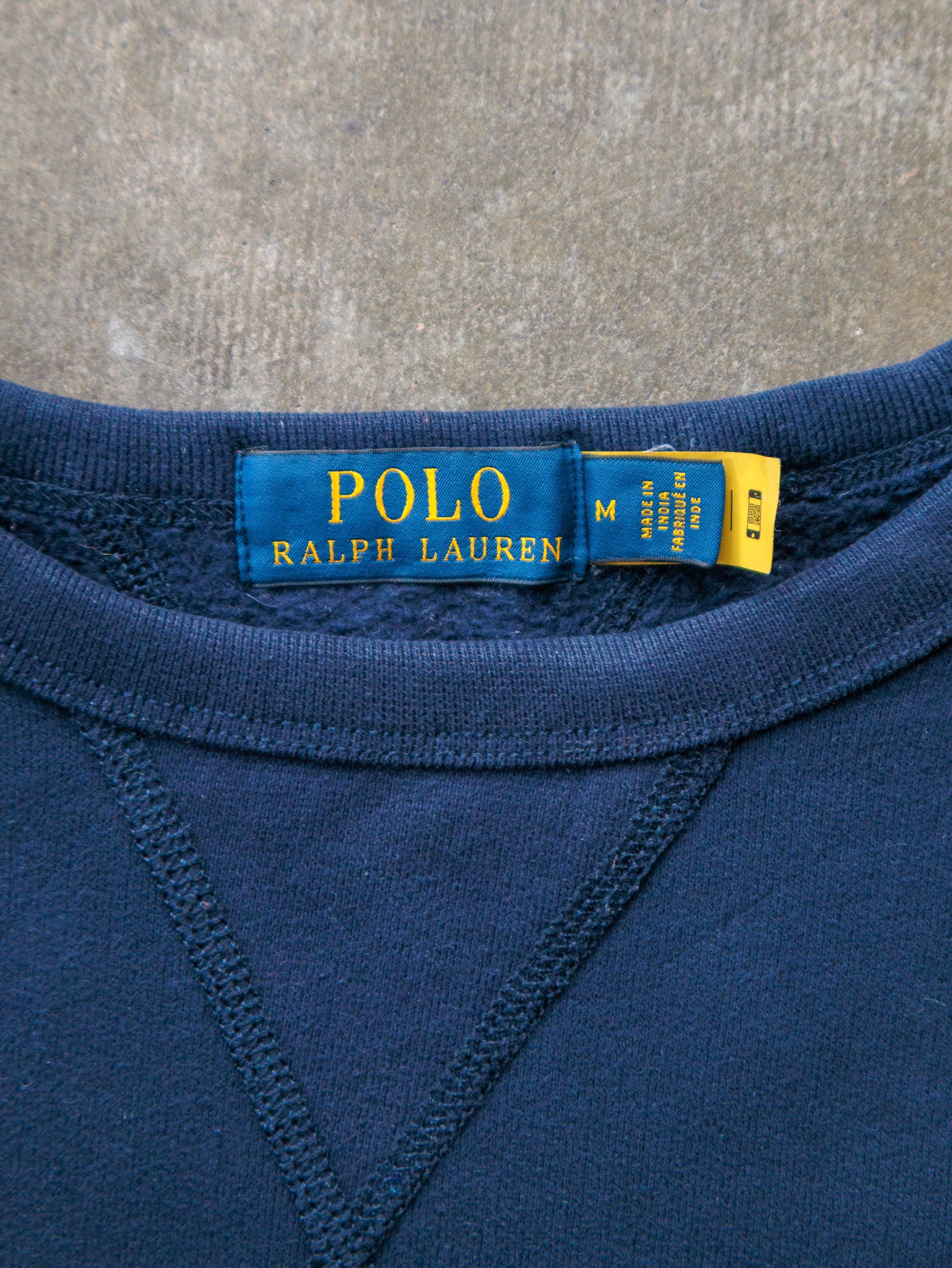 Vintage Navy Polo Ralph Lauren Sweatshirt (M)