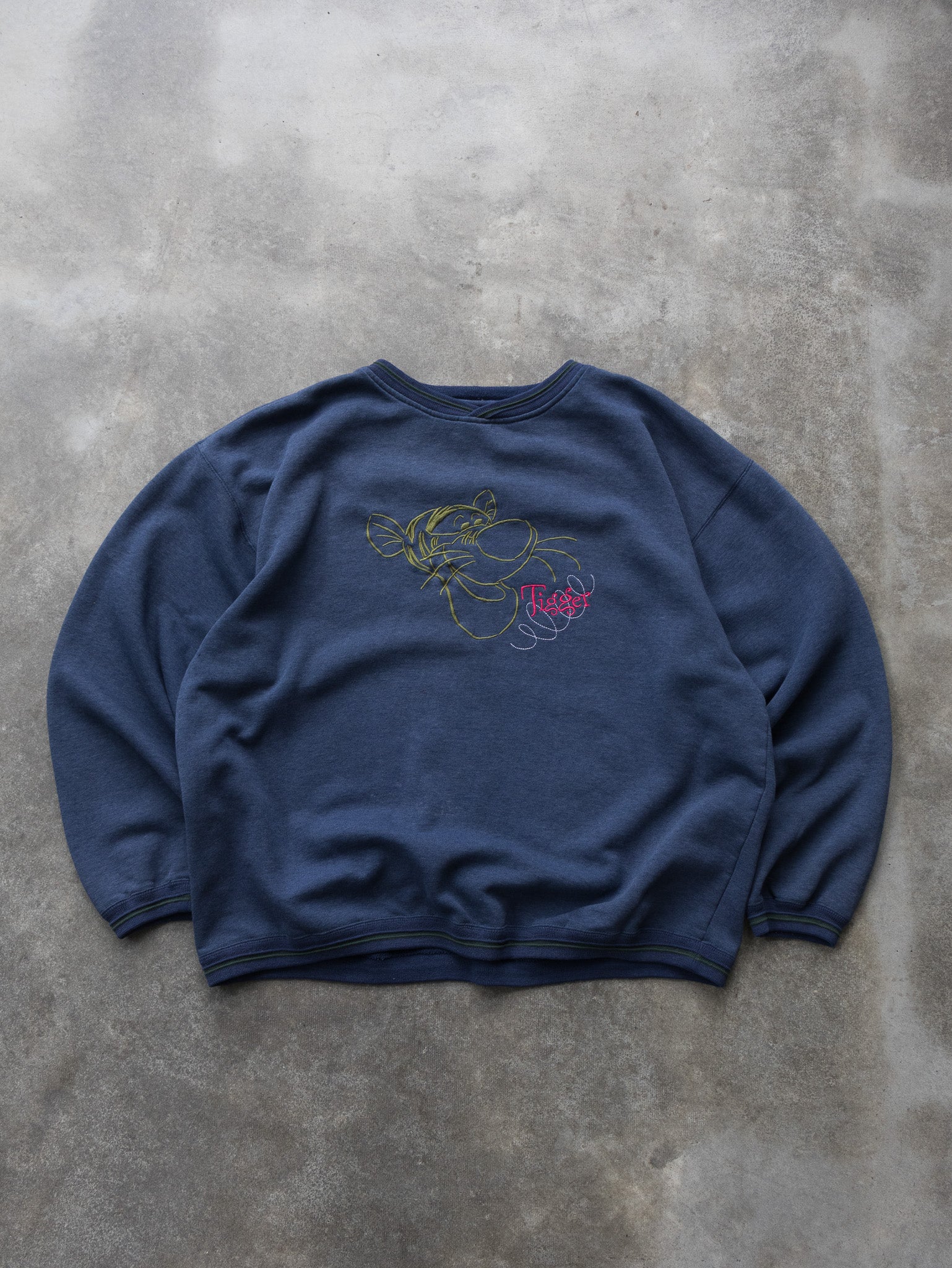 Vintage Navy Tigger Sweatshirt (XL)