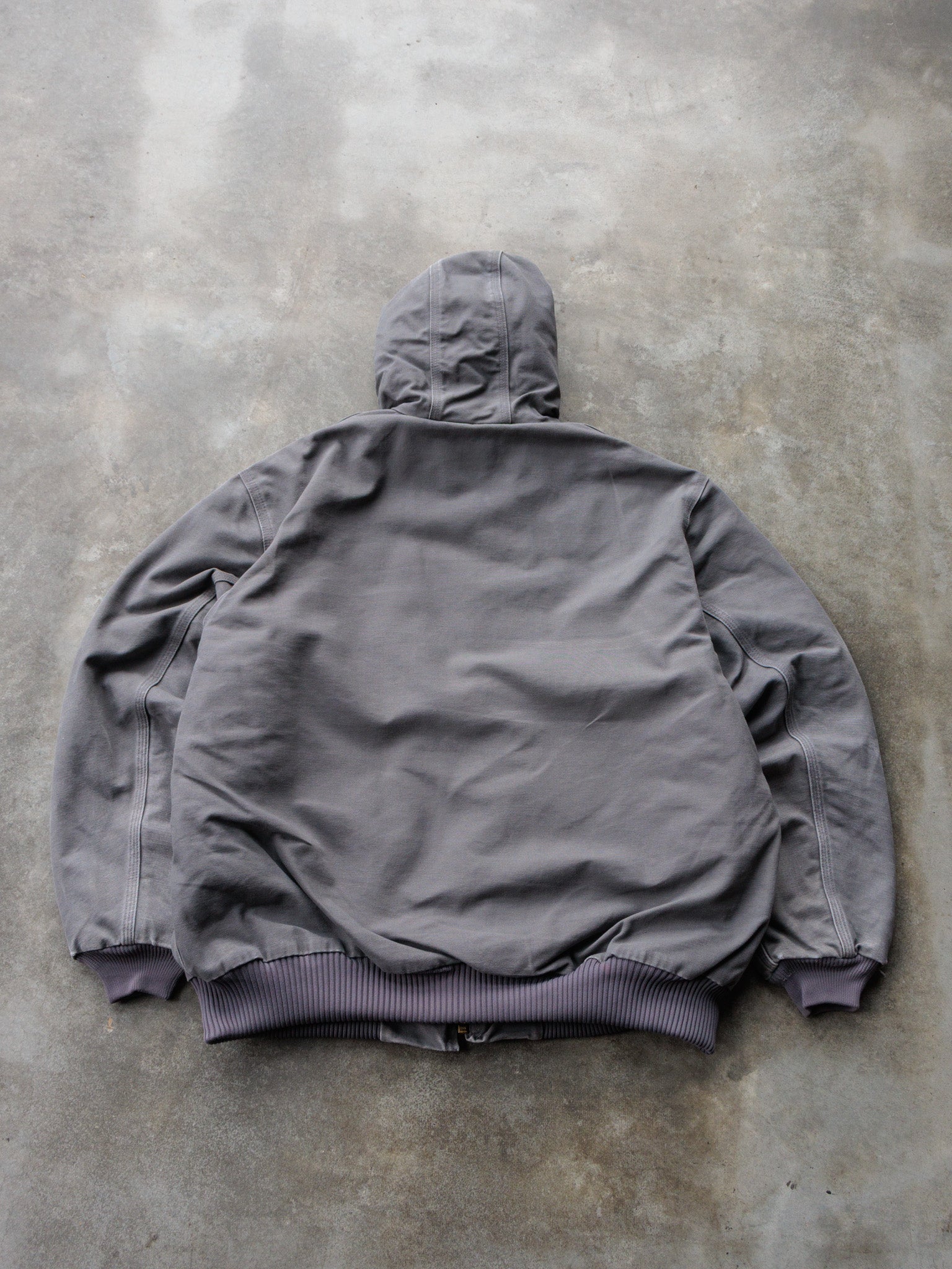 Vintage Grey Carhartt Hooded Jacket (XL)