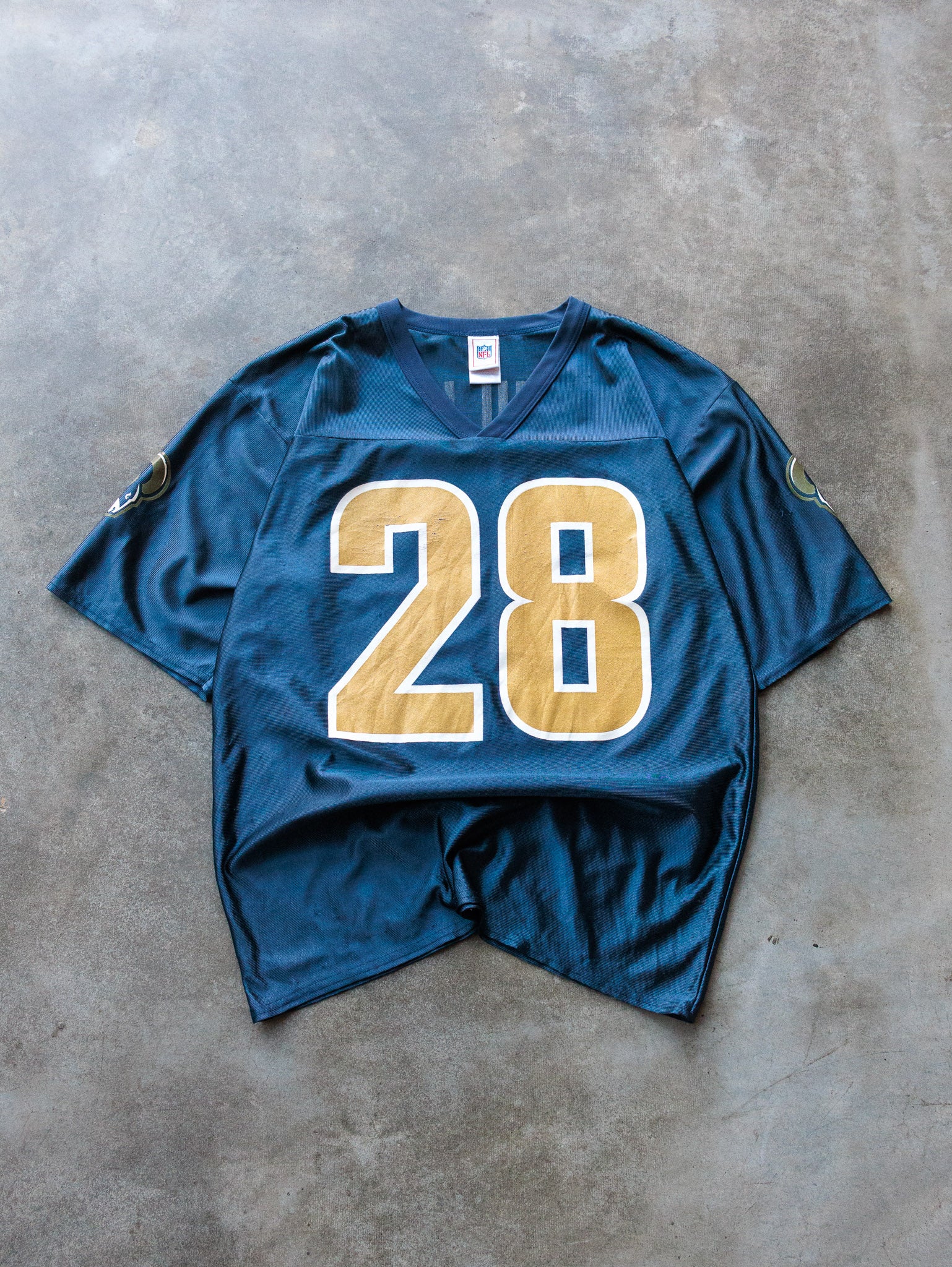 Vintage 00s Blue St. Louis Rams Marshall Faulk NFL Jersey (M)