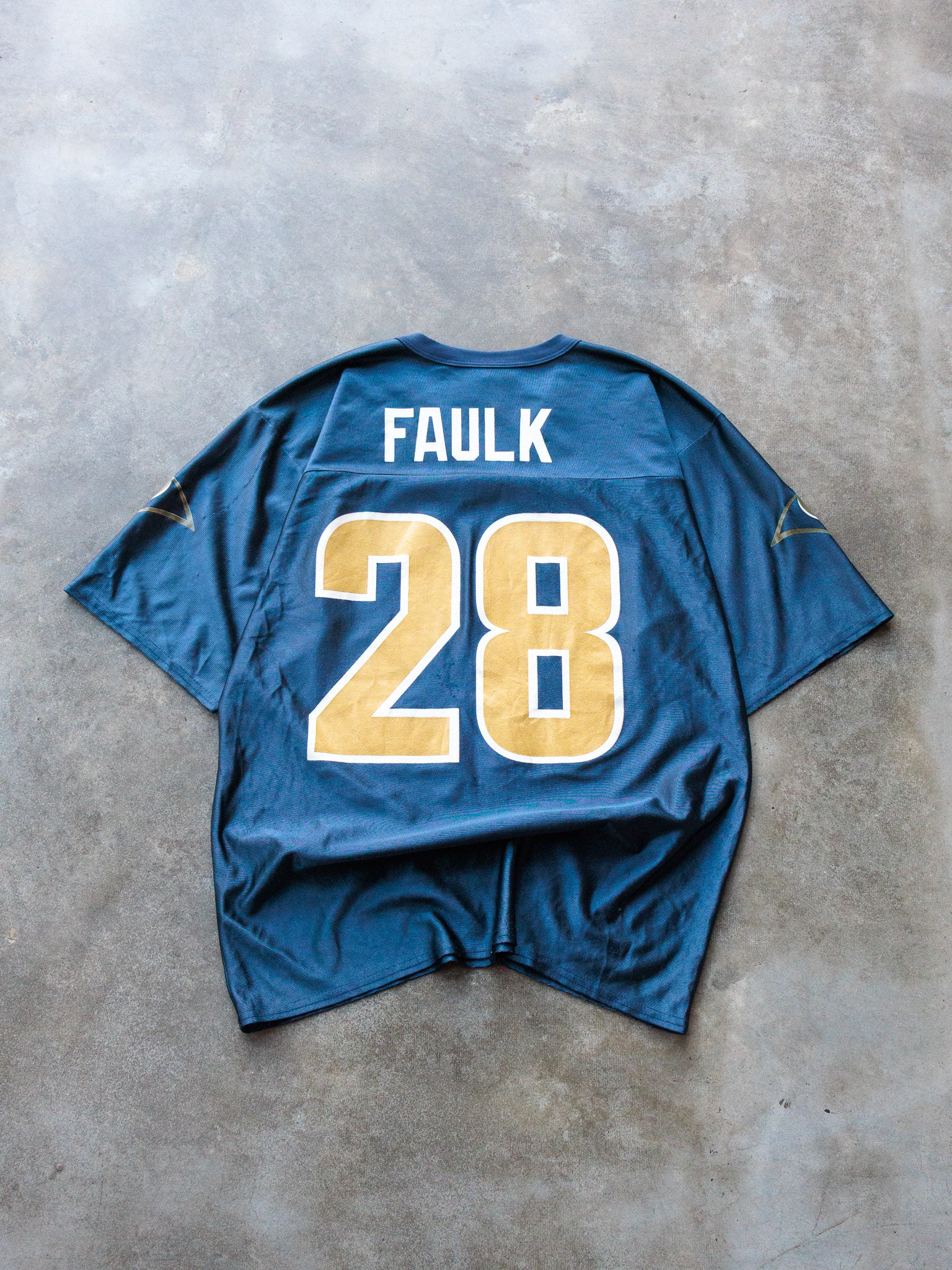 Vintage 00s Blue St. Louis Rams Marshall Faulk NFL Jersey (M)