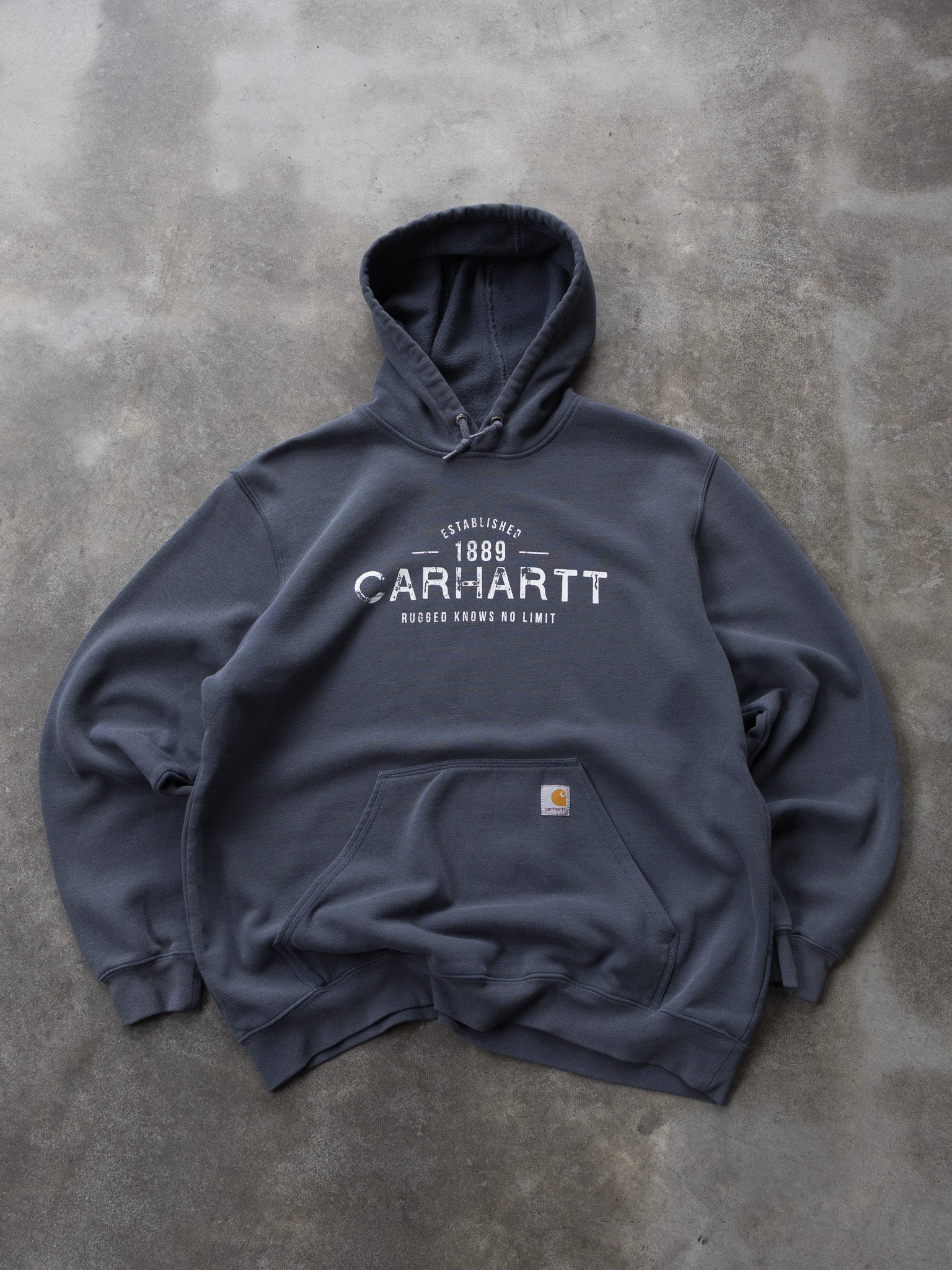 Vintage Faded Blue Carhartt Hoodie (XL)