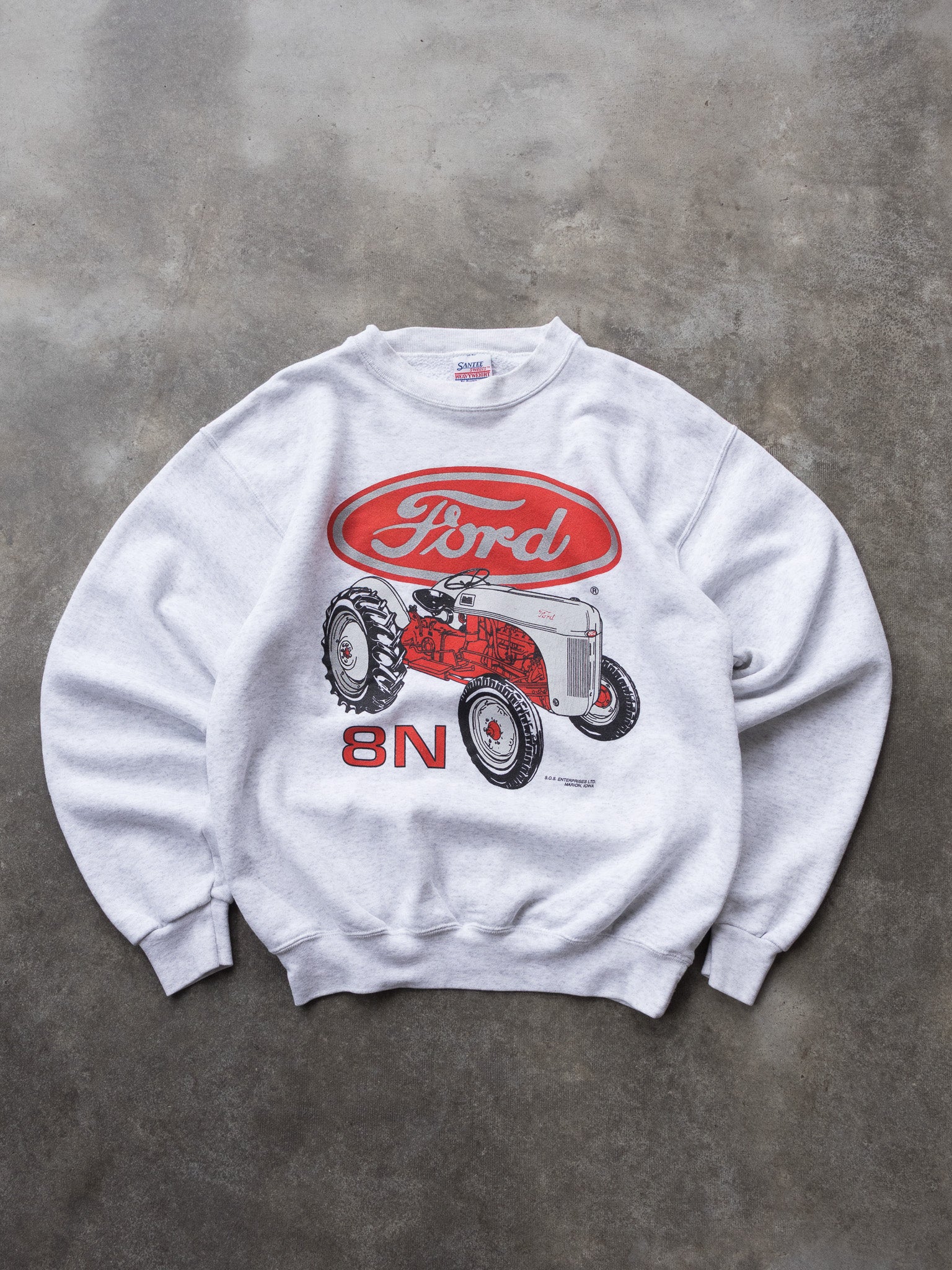 Vintage Grey Ford 8N Tractor Sweatshirt (M)