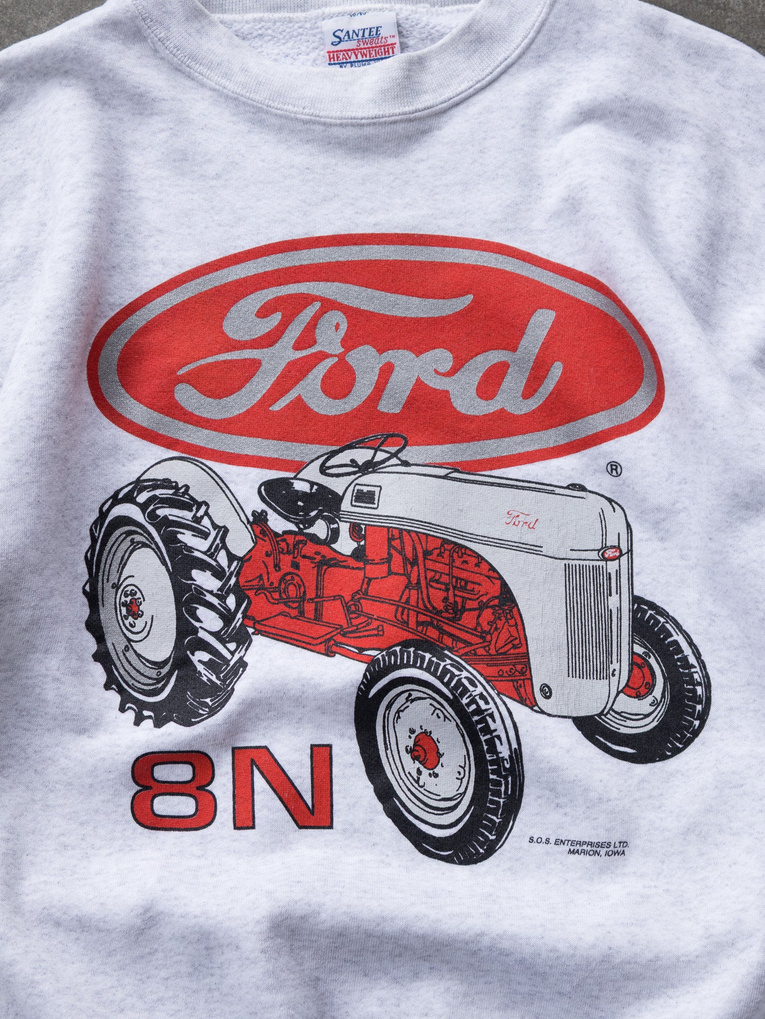 Vintage Grey Ford 8N Tractor Sweatshirt (M)