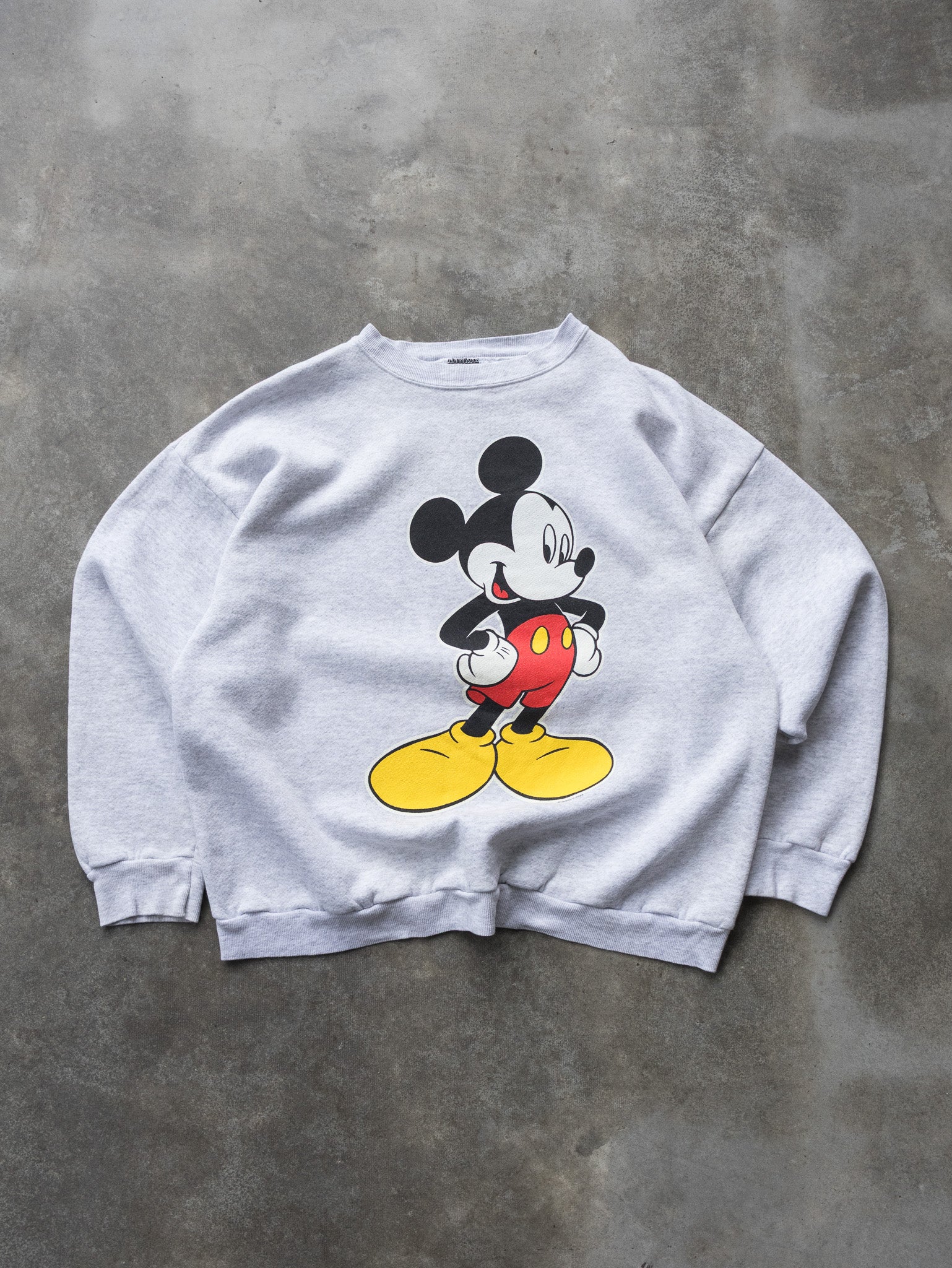 Vintage Grey Mickey Mouse Sweatshirt (L)
