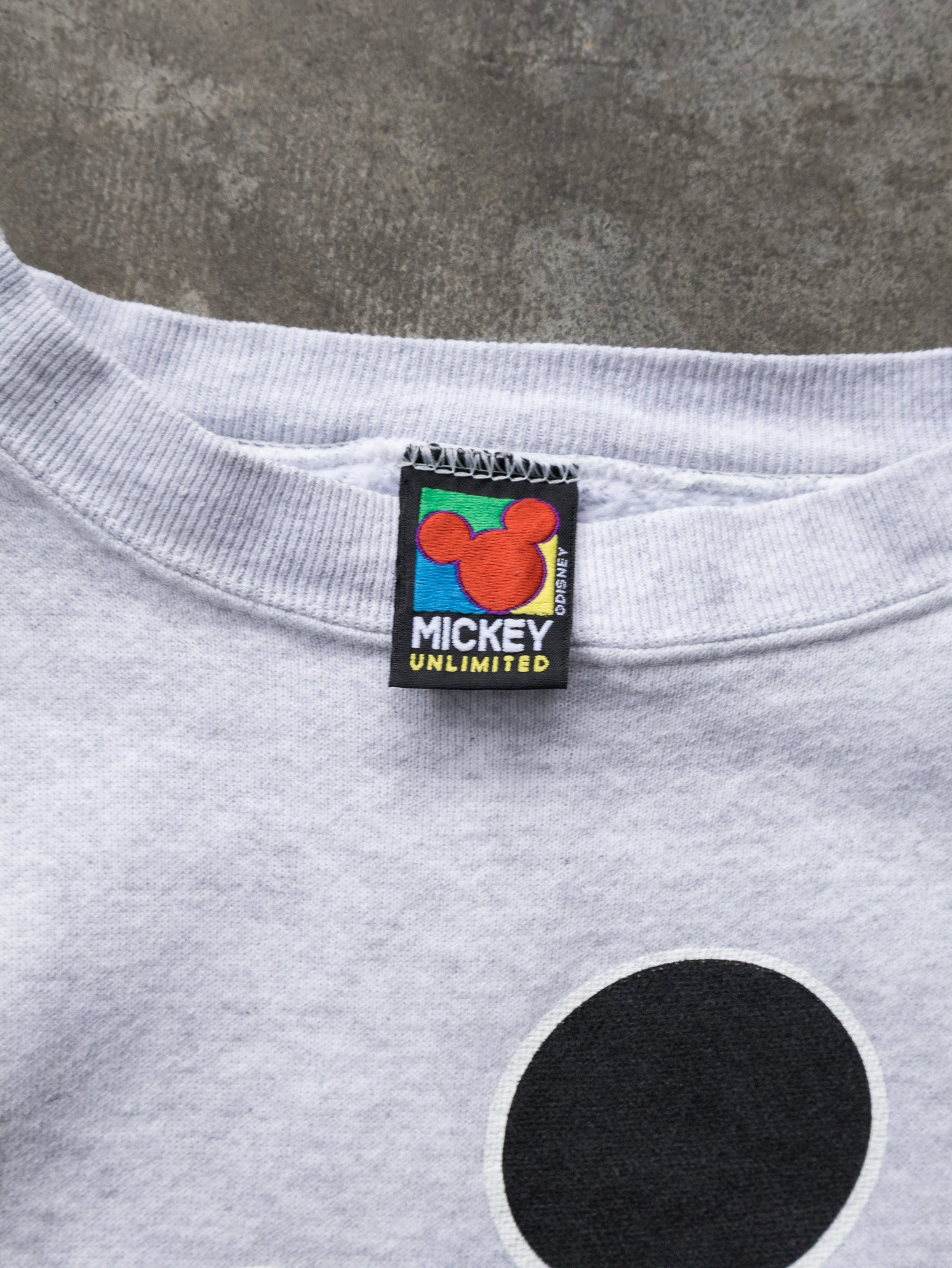 Vintage Grey Mickey Mouse Sweatshirt (L)