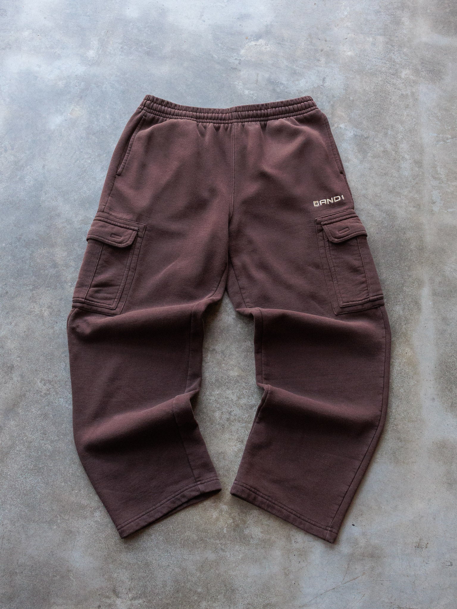 Vintage 00s Brown AND1 Cargo Sweatpants (L)
