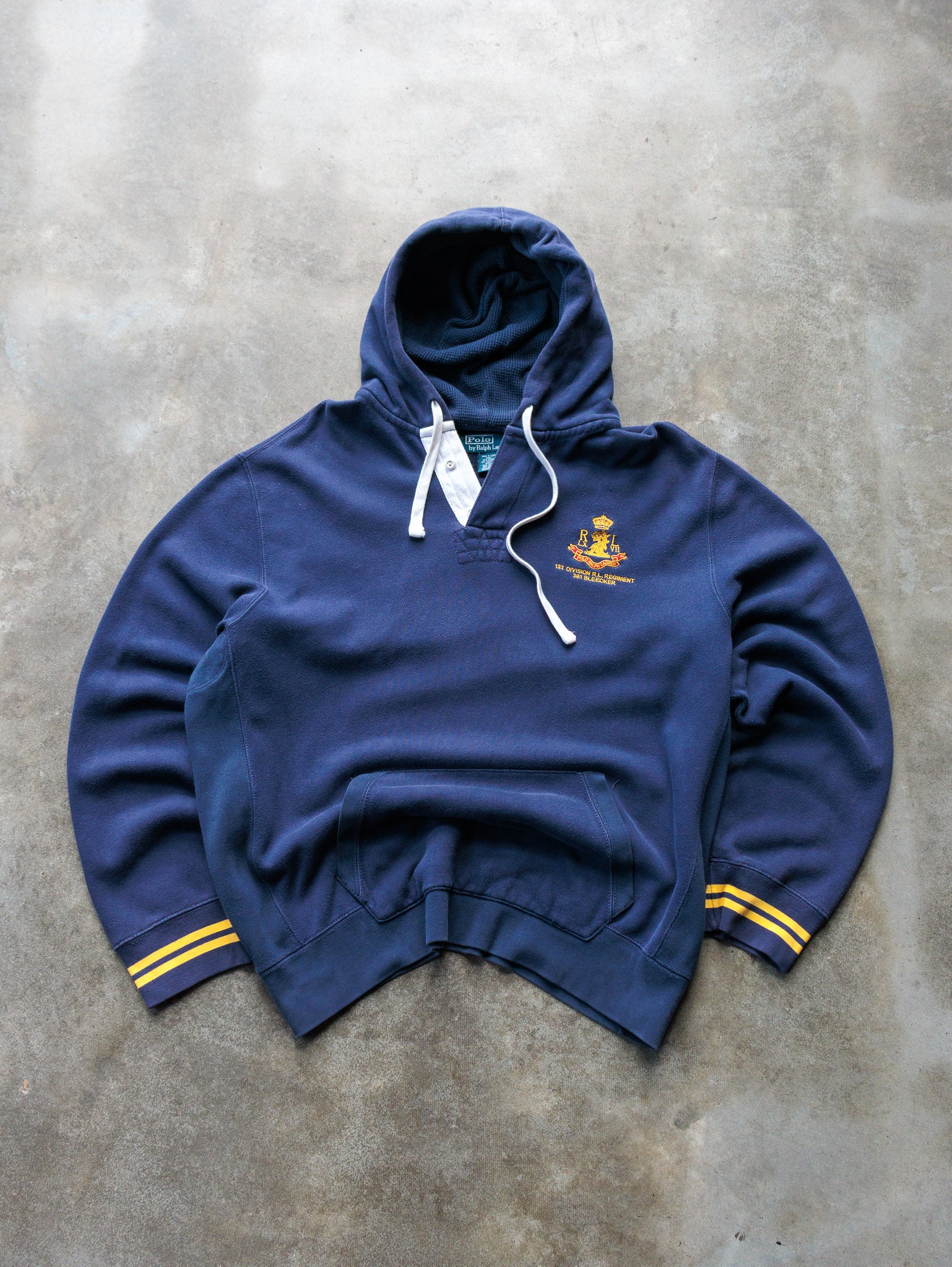 Vintage 00s Navy Polo Ralph Lauren Hoodie (XL)