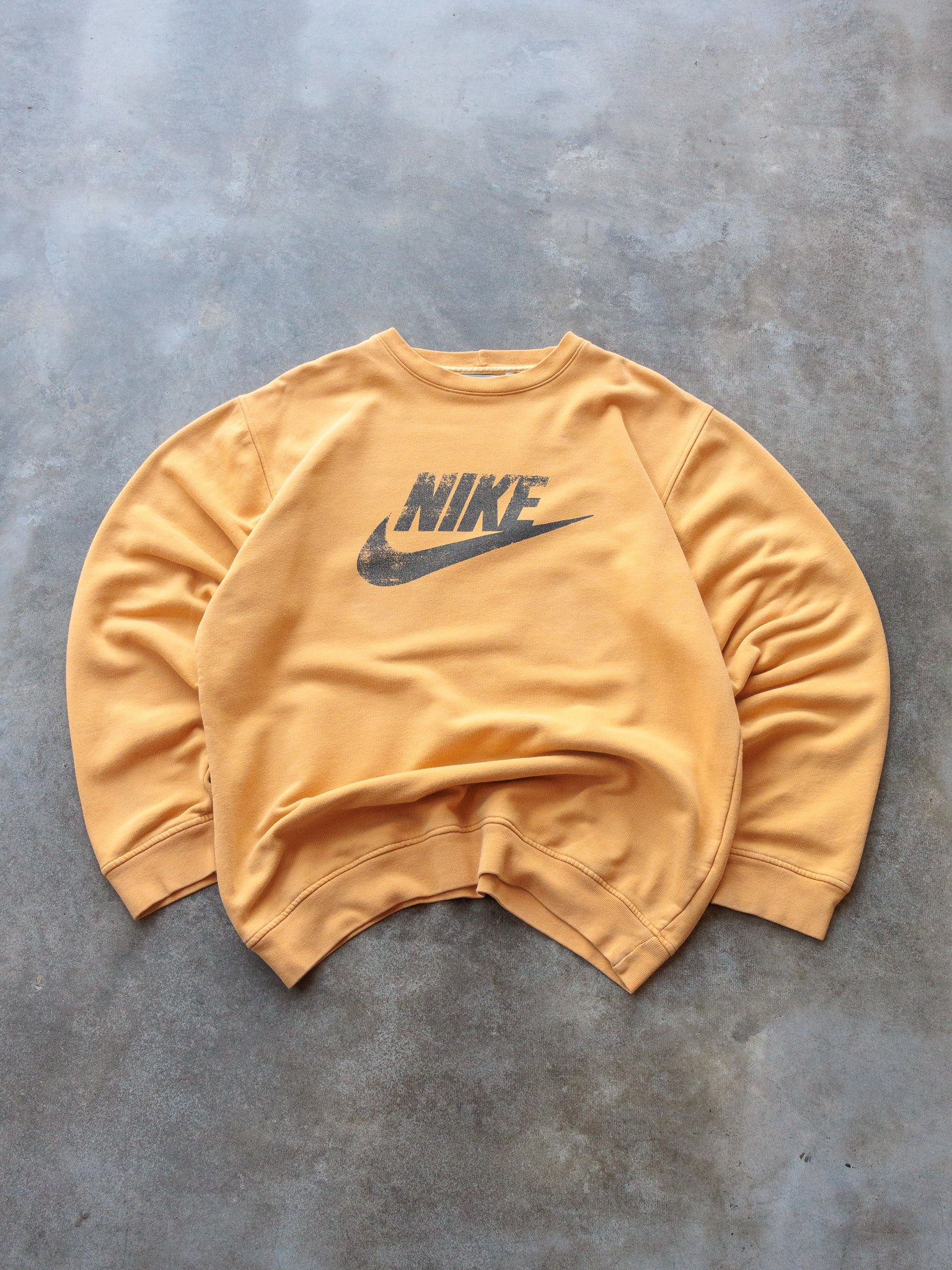 Vintage Yellow Nike Logo Sweatshirt (L)