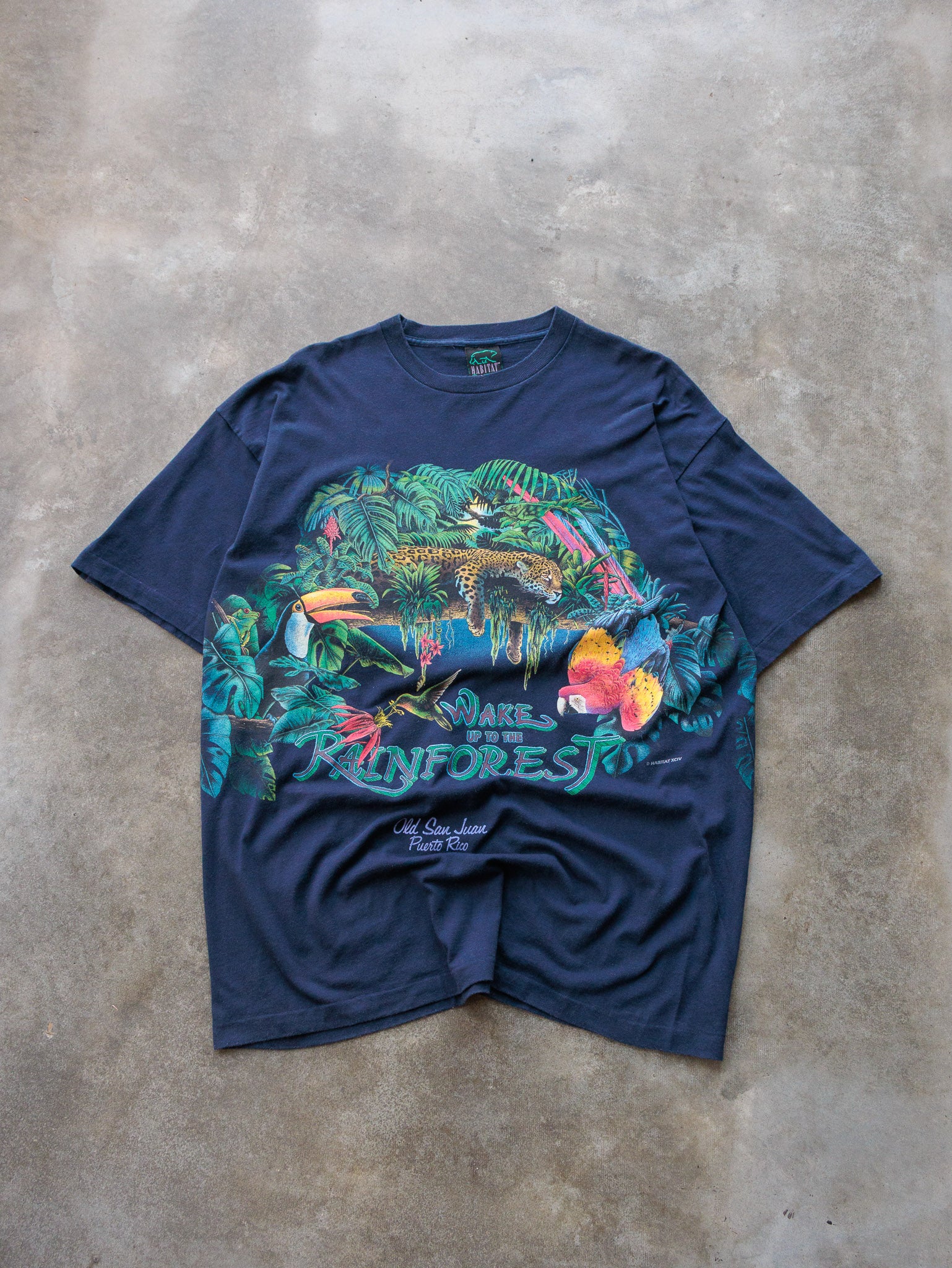 Vintage 90s "Wake Up To The Rainforest" Puerto Rico Tee (XL)