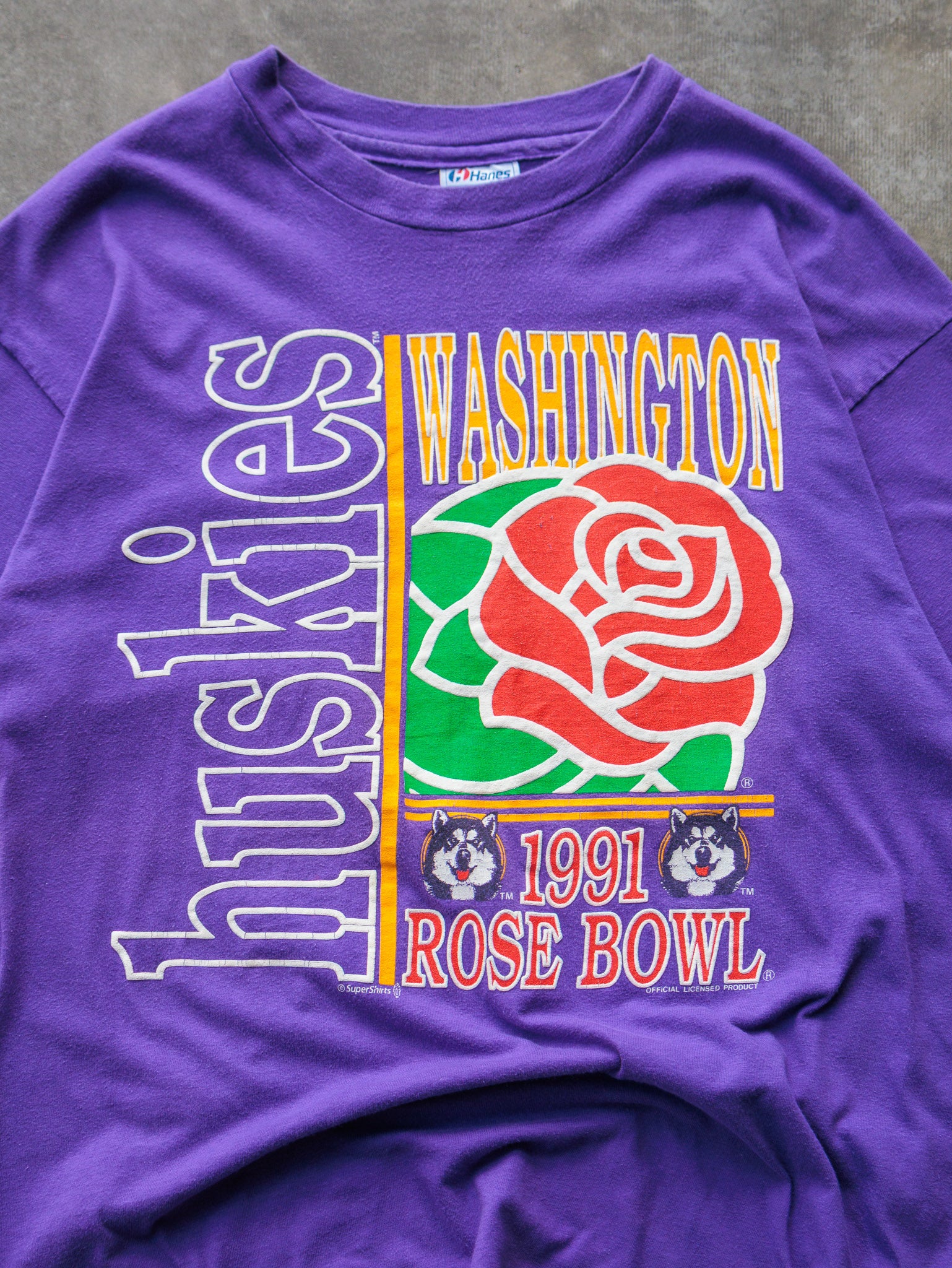 Vintage 1991 Washington Huskies Rose Bowl Tee (XL)