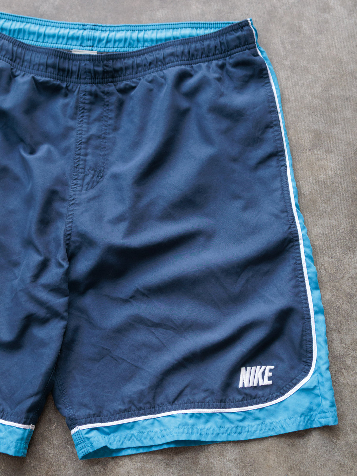 Vintage Navy Nike Swim Shorts (XL)