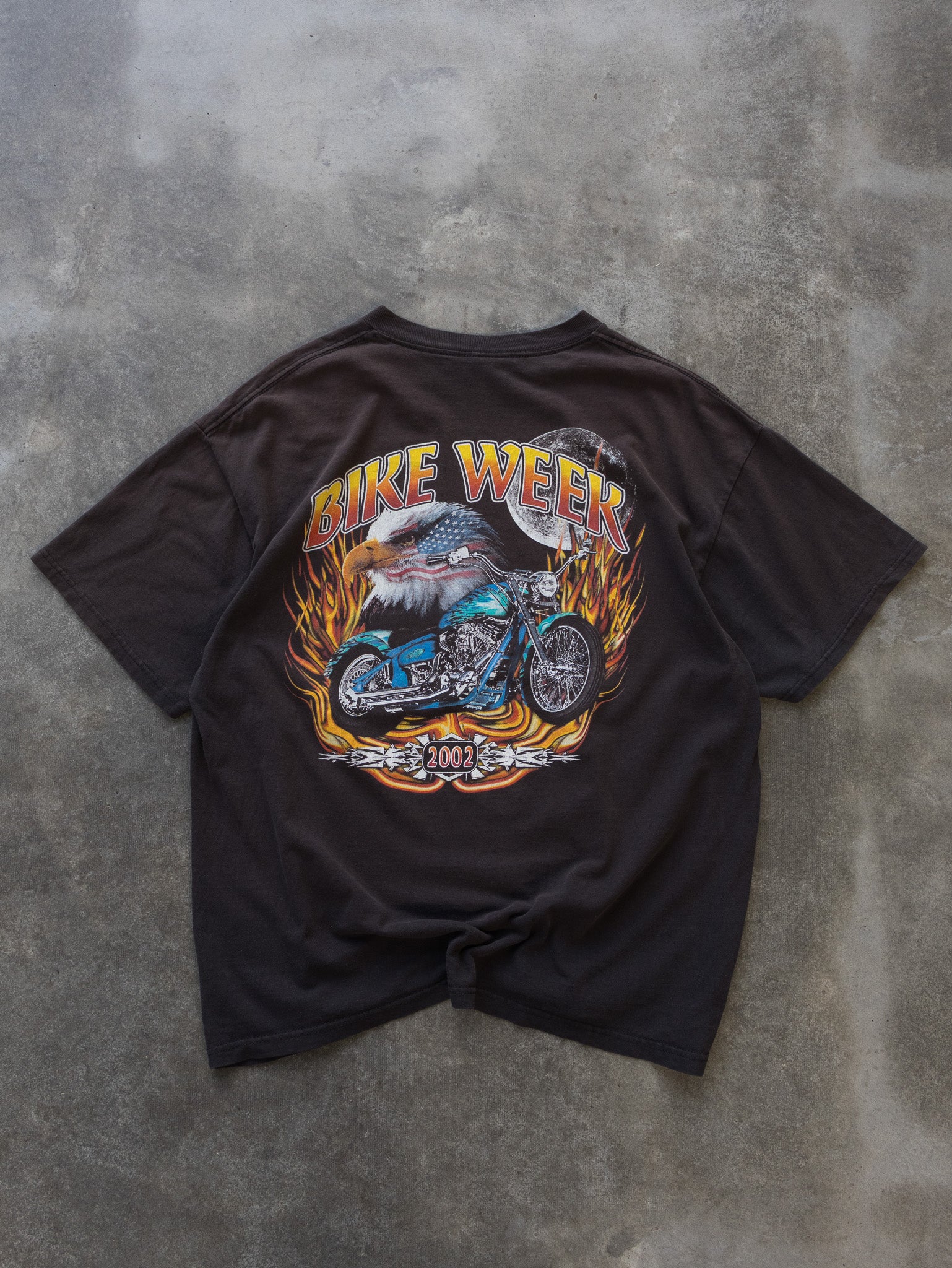 Vintage Faded Black J&P Cycles Bike Week 2002 Tee (XL)