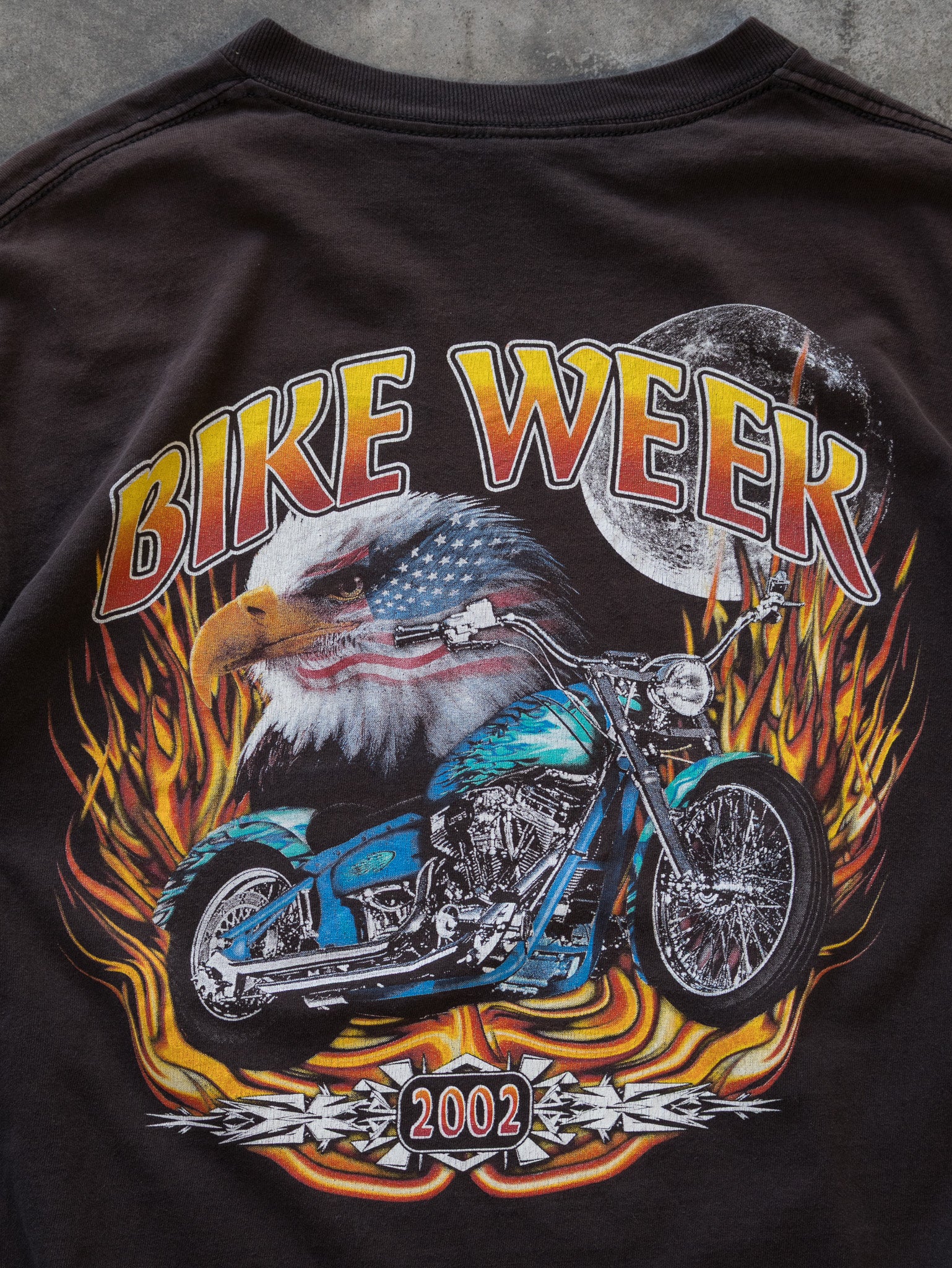 Vintage Faded Black J&P Cycles Bike Week 2002 Tee (XL)