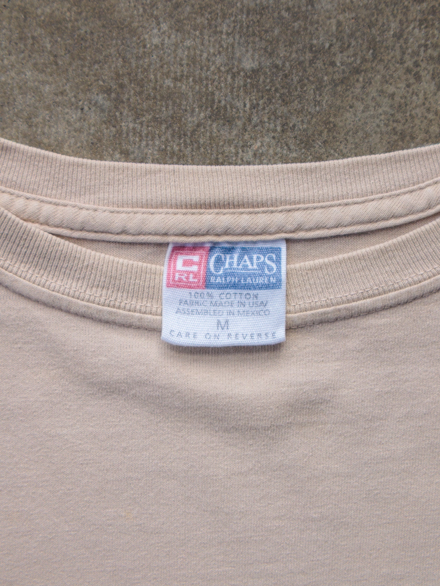 Vintage 90s Beige Chaps Ralph Lauren Long Sleeve (M)