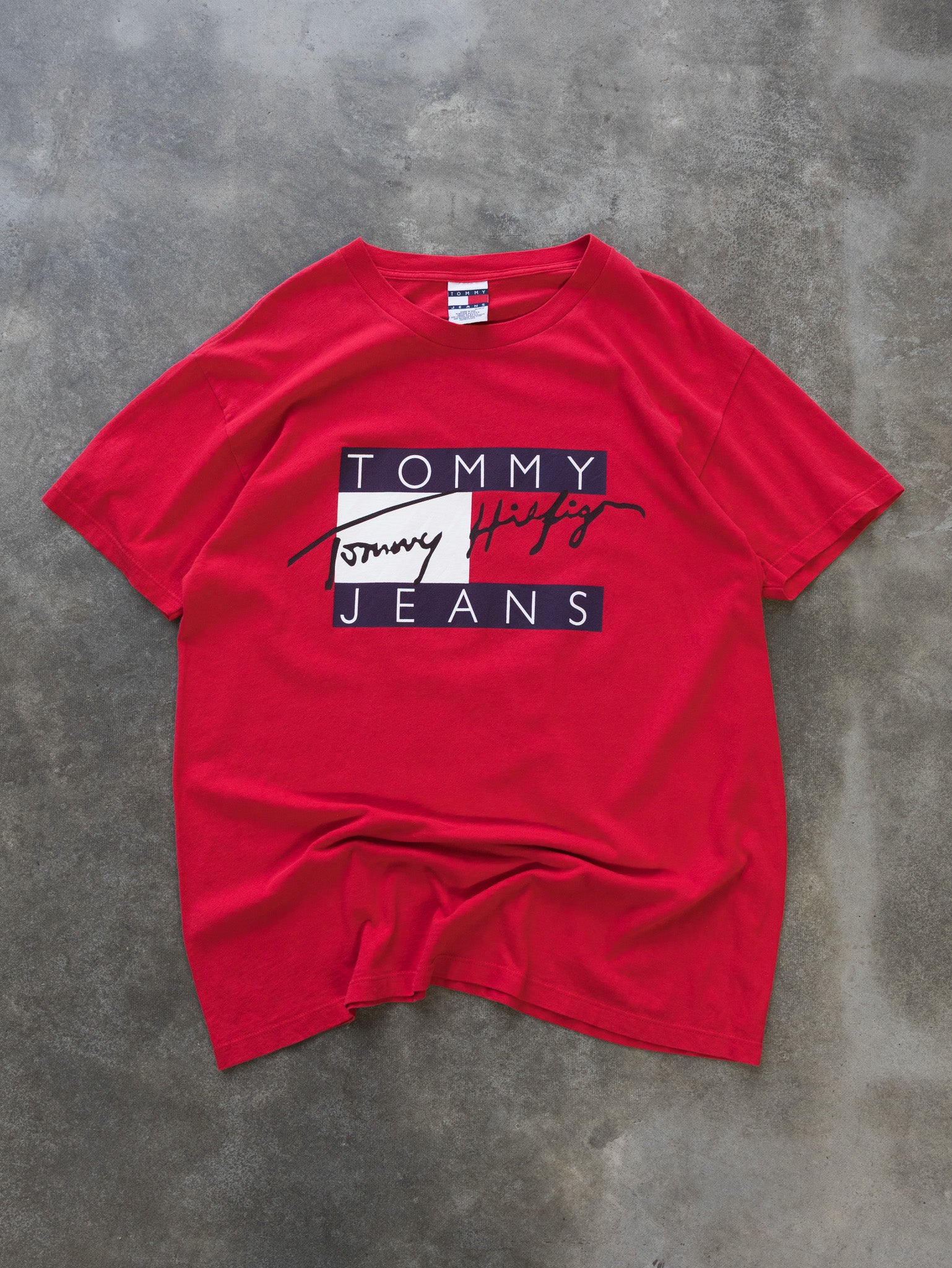Vintage Red Tommy Jeans Tee (M)