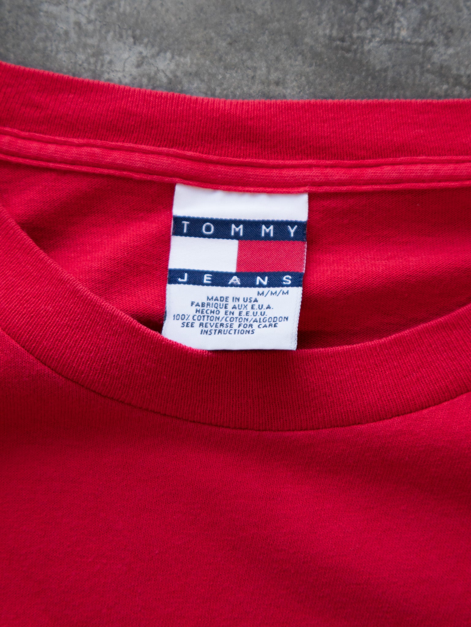 Vintage Red Tommy Jeans Tee (M)