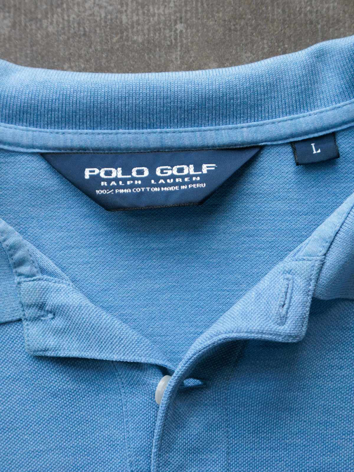 Vintage 00s Blue Polo Golf Ralph Lauren Long Sleeve Polo Shirt (L)