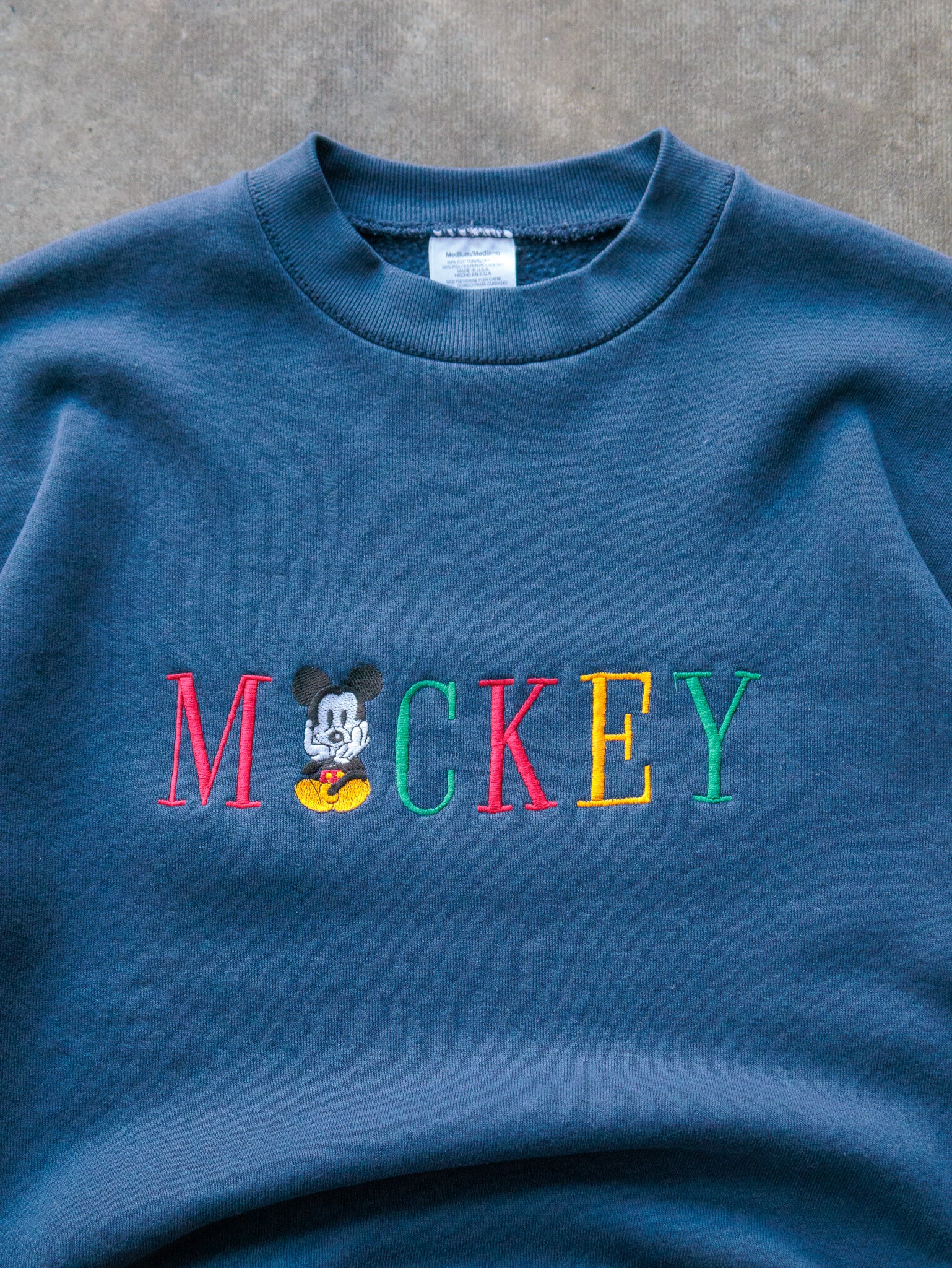 Vintage 90s Navy Mickey Mouse Sweatshirt (M)
