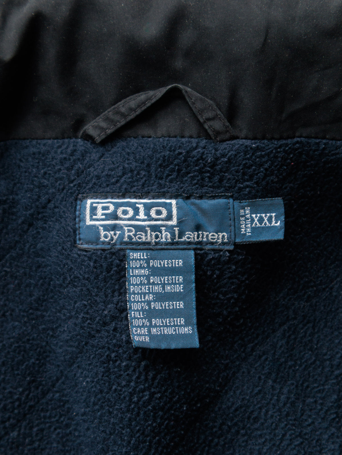 Vintage 90s Black Polo Ralph Lauren Hooded Jacket (2XL)