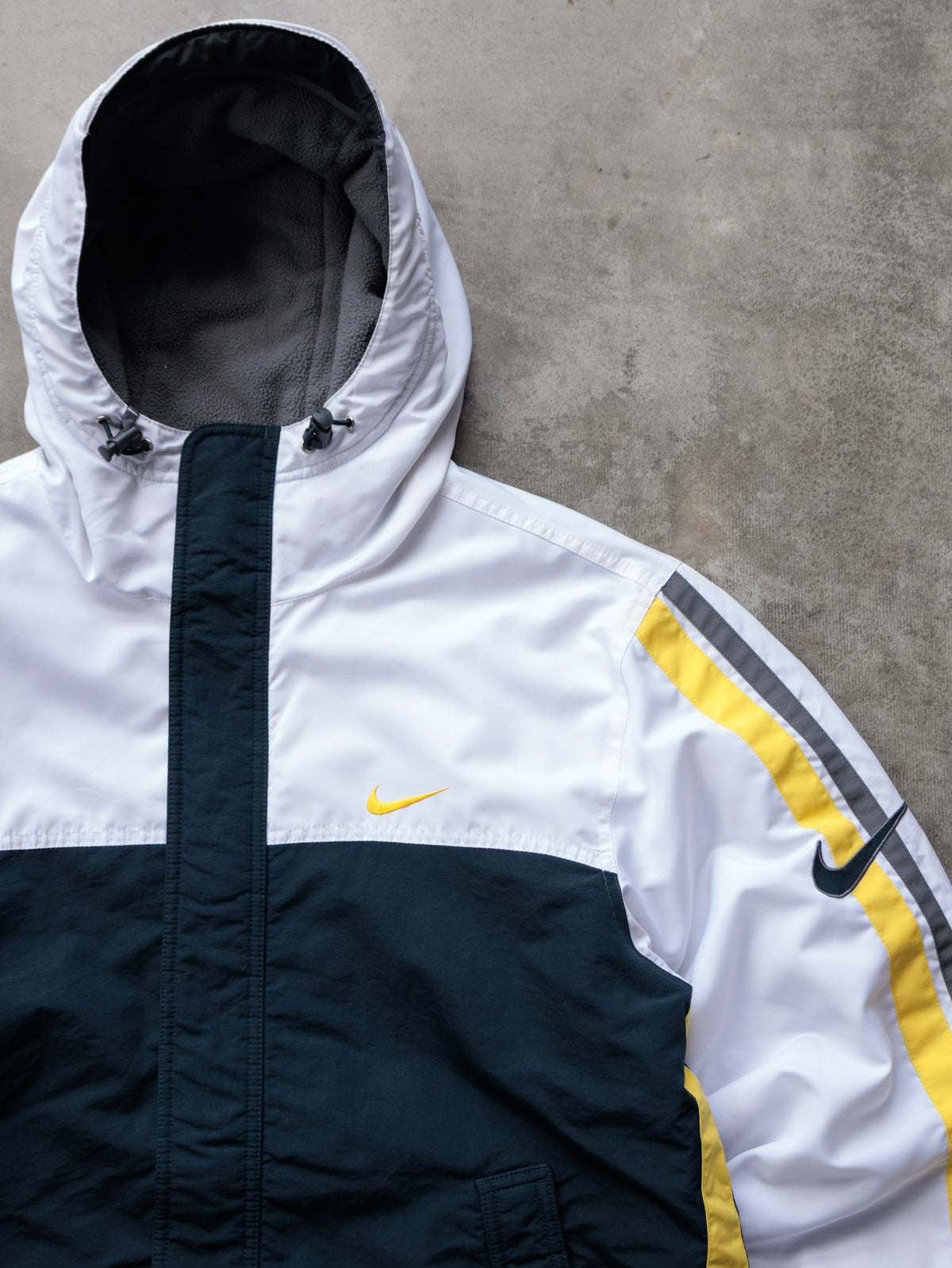 Vintage 90s White Nike Colourblock Jacket (M)