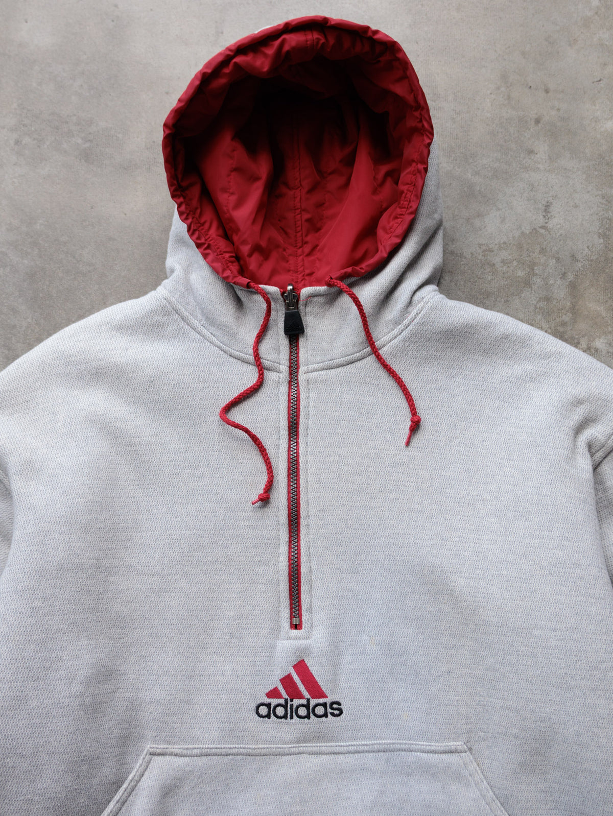 Vintage 00s Grey & Red Adidas Reversible Puffer Jacket (M)
