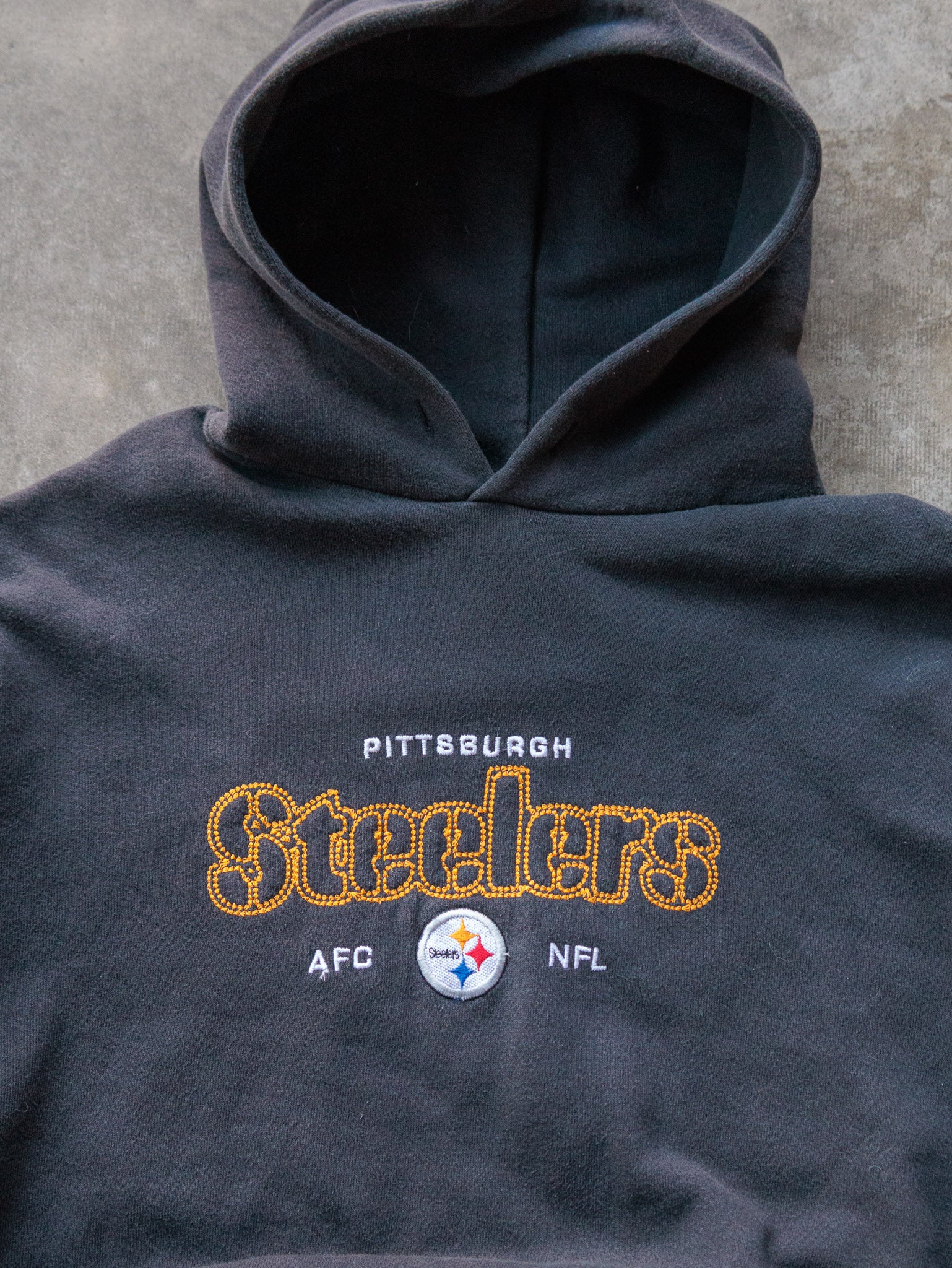 Vintage Black Pittsburgh Steelers Hoodie (XL)