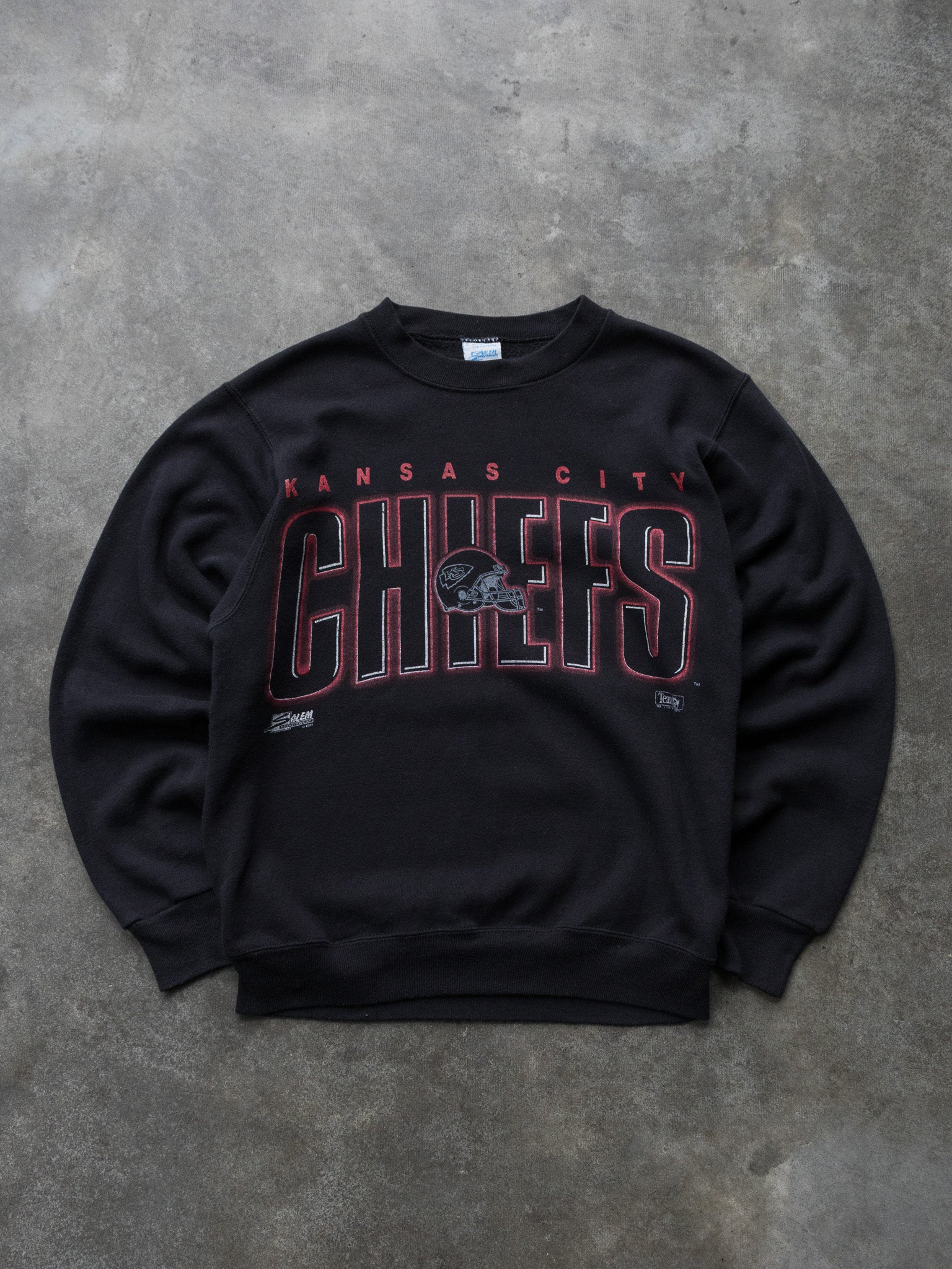 Vintage 1991 Black Kansas City Chiefs Sweatshirt (XS)