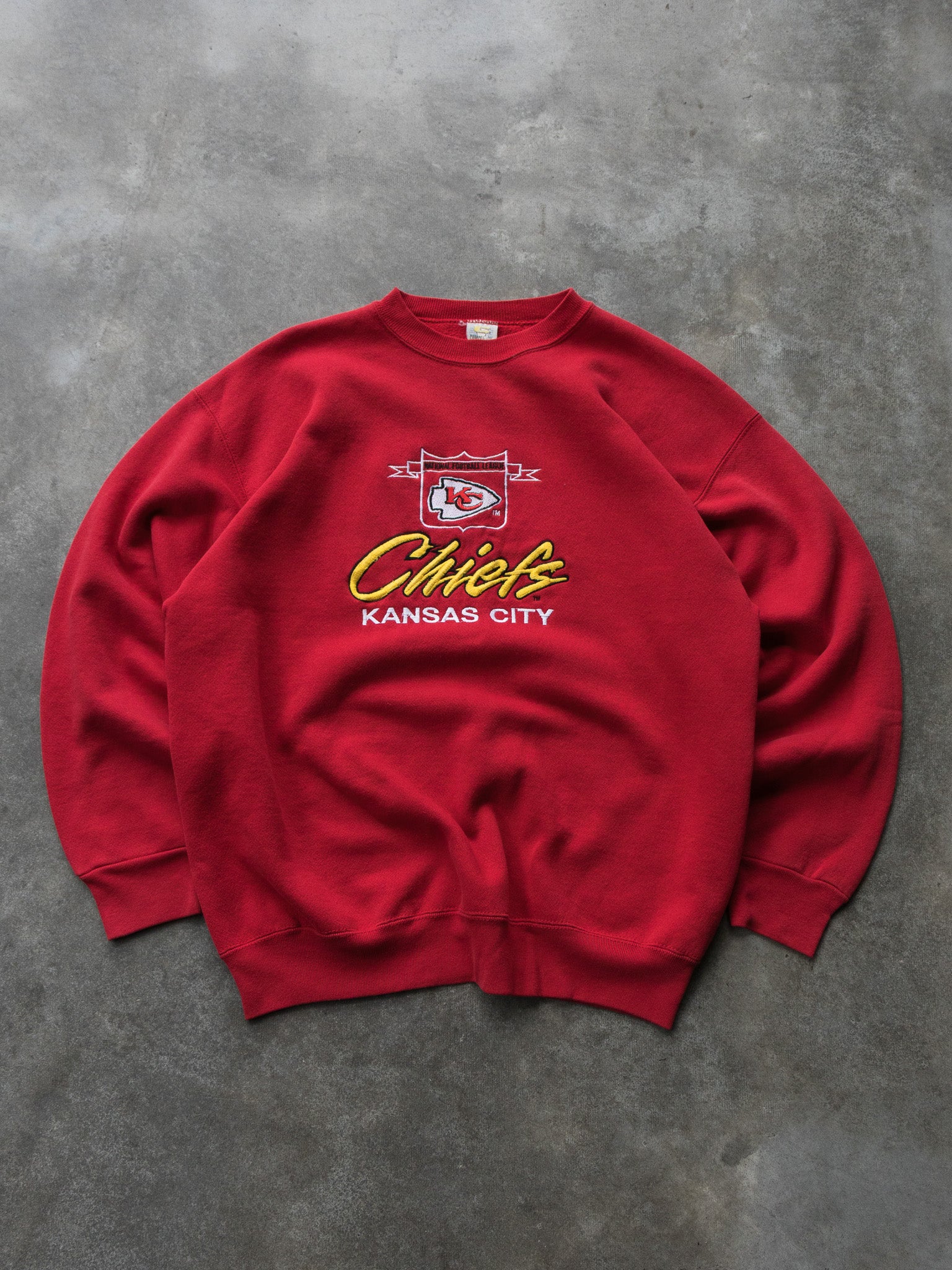 Vintage 90s Red Kansas City Chiefs Sweatshirt (XL)