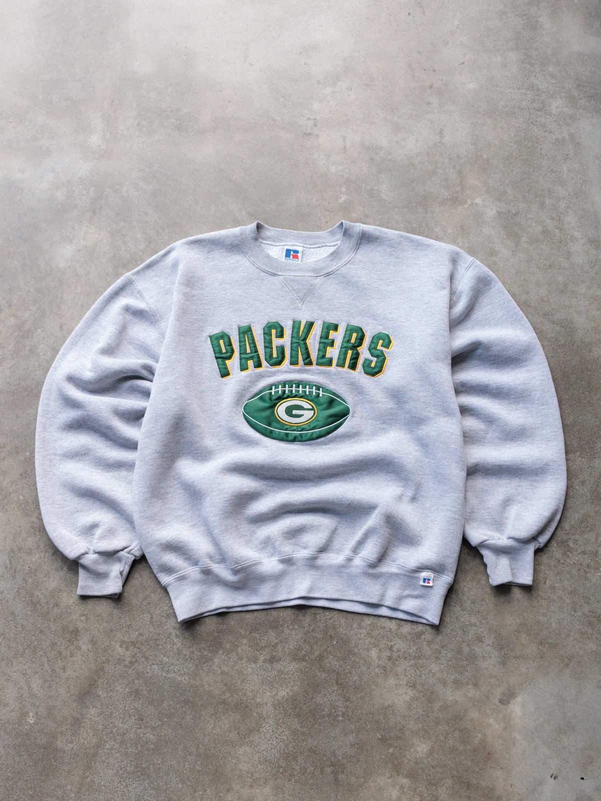 Vintage 90s Grey Russell Athletic Green Bay Packers Sweatshirt (L)