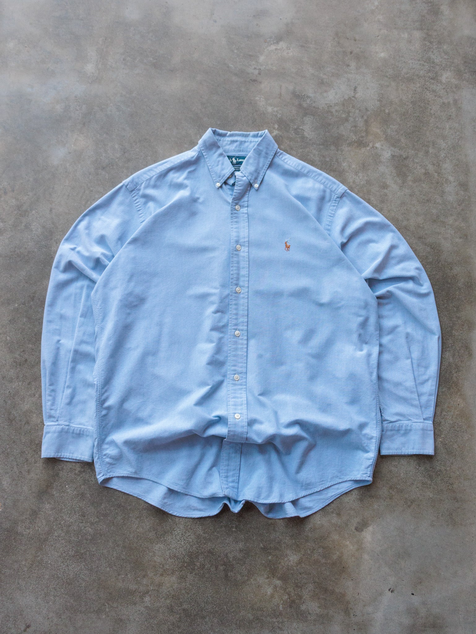 Vintage 90s Light Blue Ralph Lauren Shirt (M)