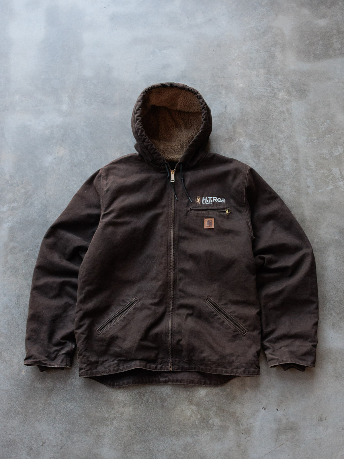 Vintage Carhartt J141 DKB 'Dark Brown' Sierra Jacket (L)