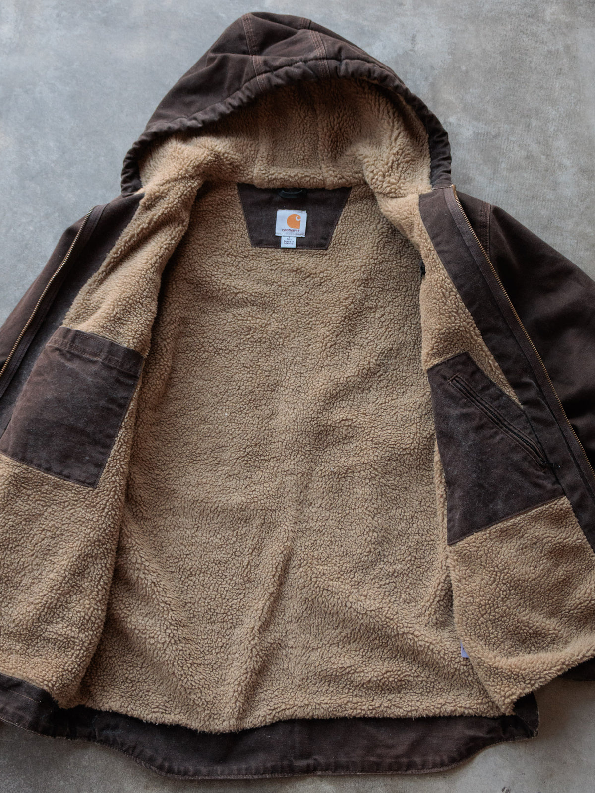 Vintage Carhartt J141 DKB 'Dark Brown' Sierra Jacket (L)