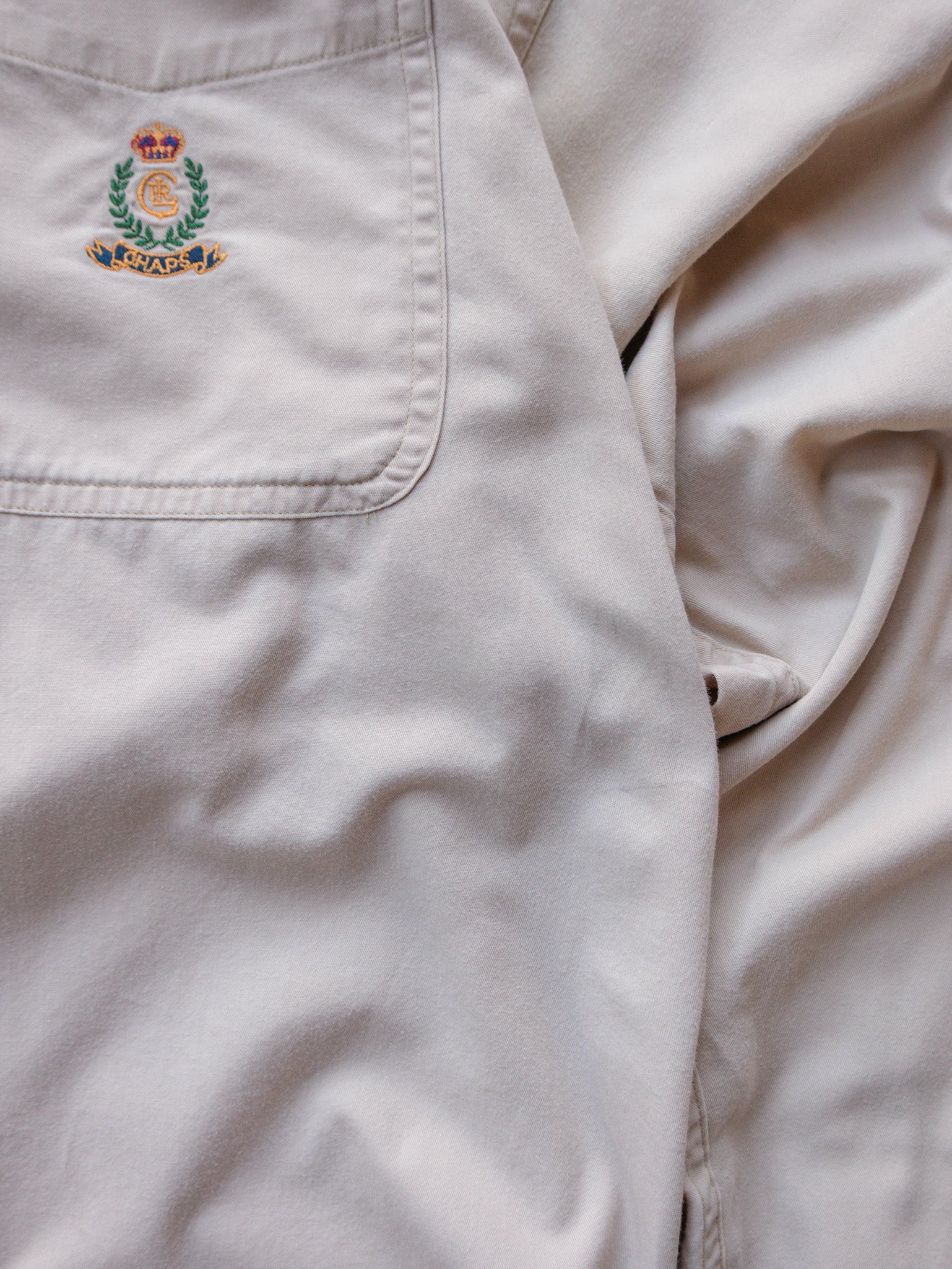 Vintage 90s Beige Chaps Ralph Lauren Shirt (M)